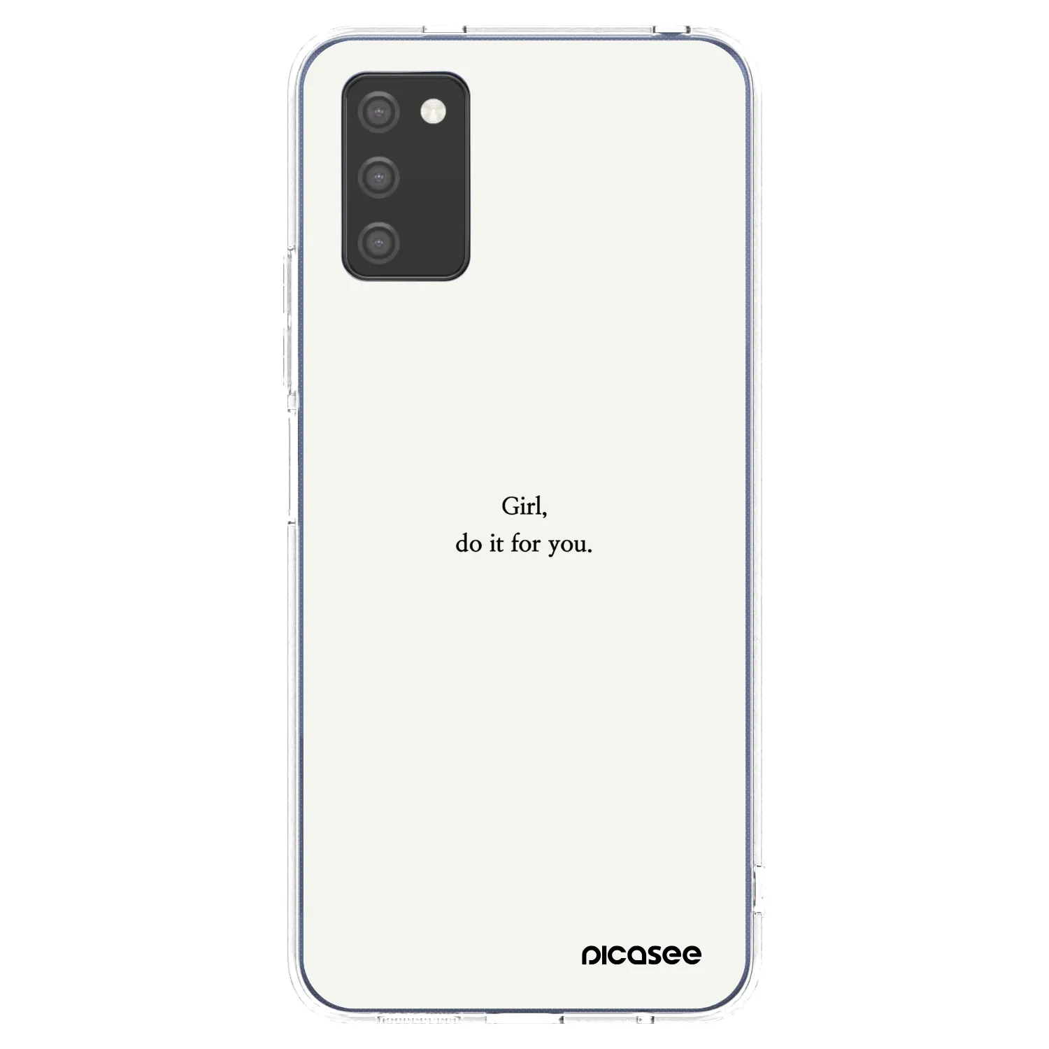 Picasee silikónový prehľadný obal pre Samsung Galaxy A03s A037G - Girl, do it for you