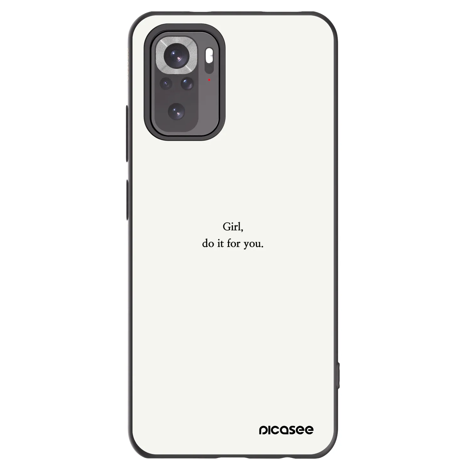 Picasee silikónový čierny obal pre Xiaomi Redmi Note 11S 4G - Girl, do it for you