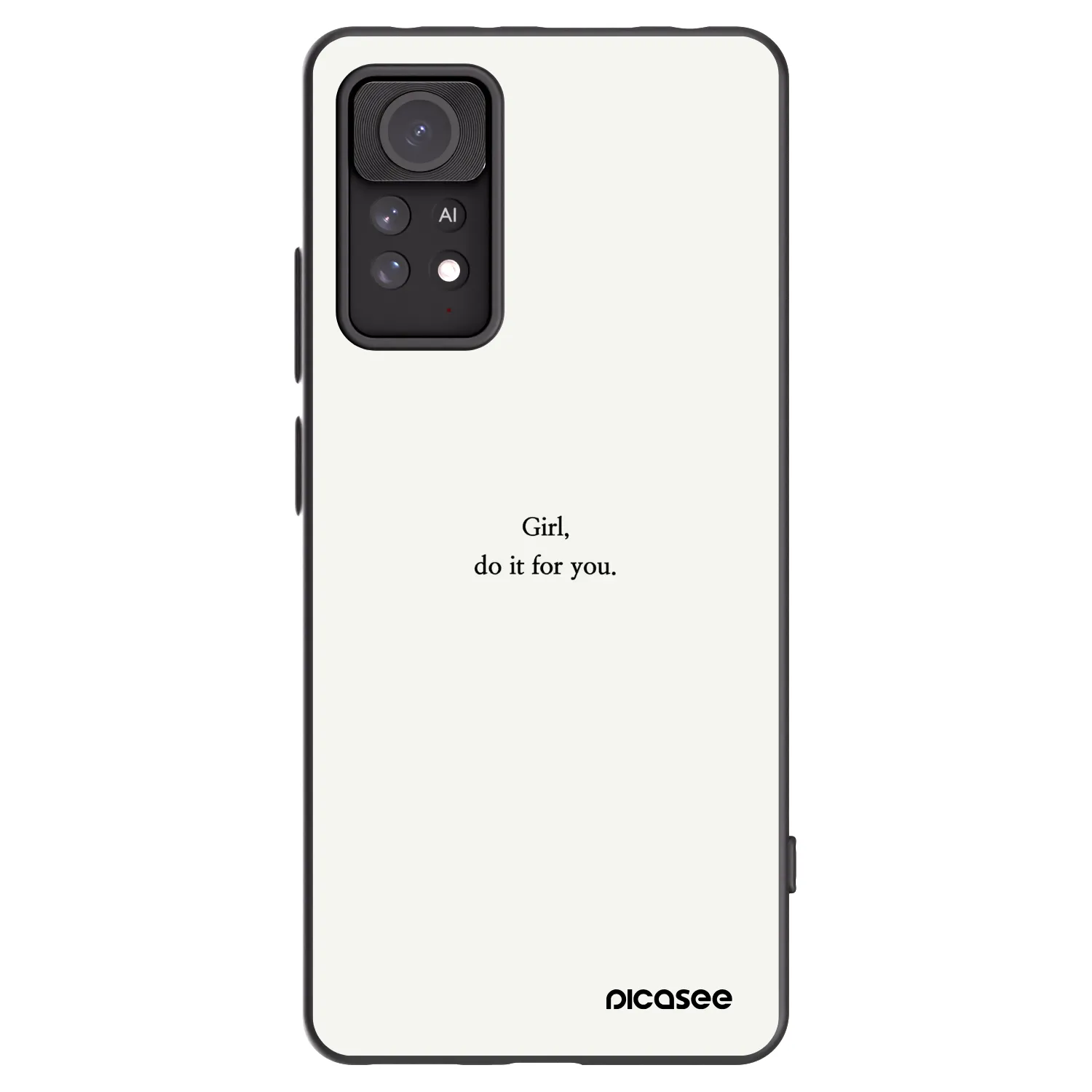 Picasee silikónový čierny obal pre Xiaomi Redmi Note 11 Pro - Girl, do it for you