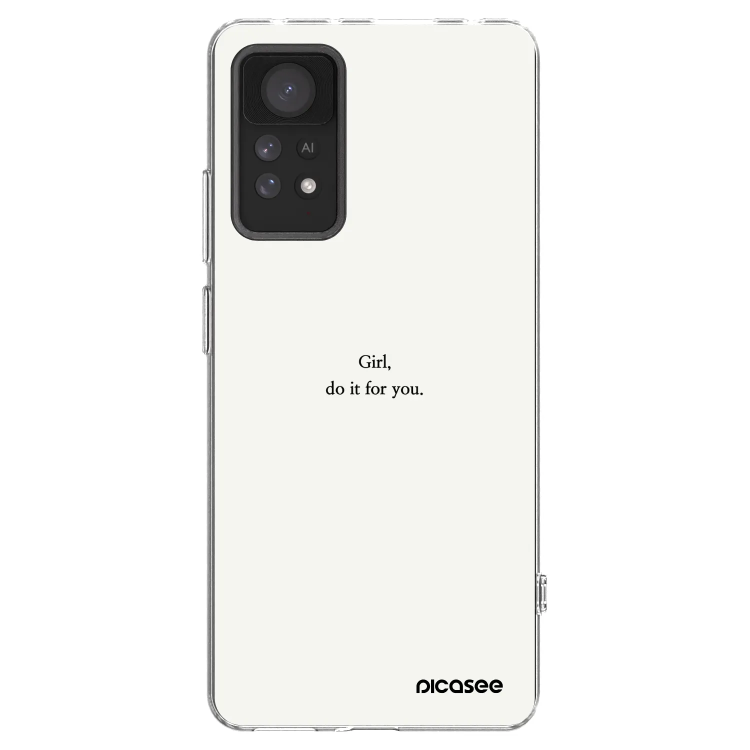 Picasee silikónový prehľadný obal pre Xiaomi Redmi Note 11 Pro 5G - Girl, do it for you