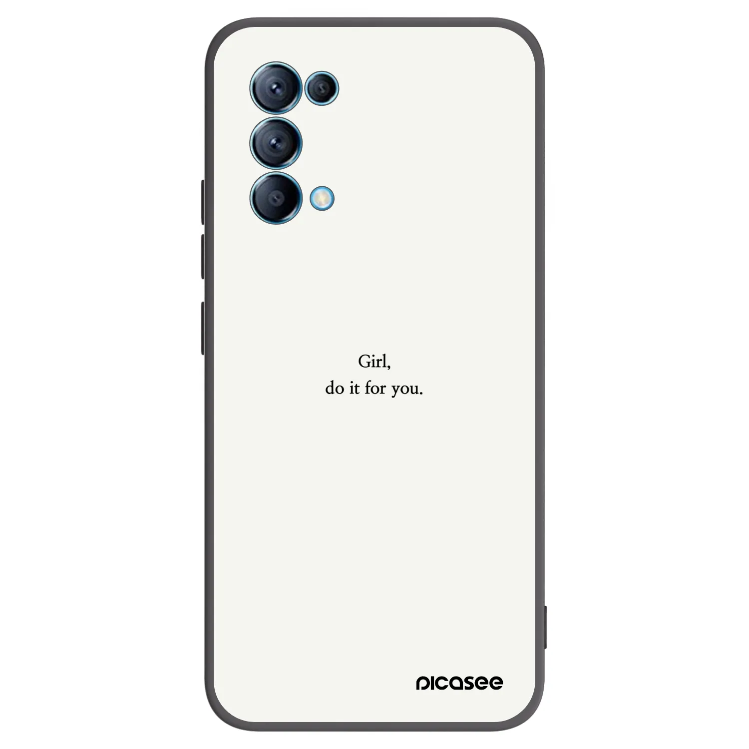 Picasee silikónový čierny obal pre OPPO A16s - Girl, do it for you