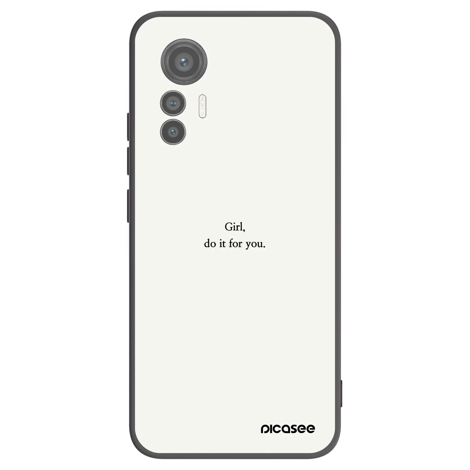 Picasee silikónový čierny obal pre Xiaomi 12 Lite - Girl, do it for you