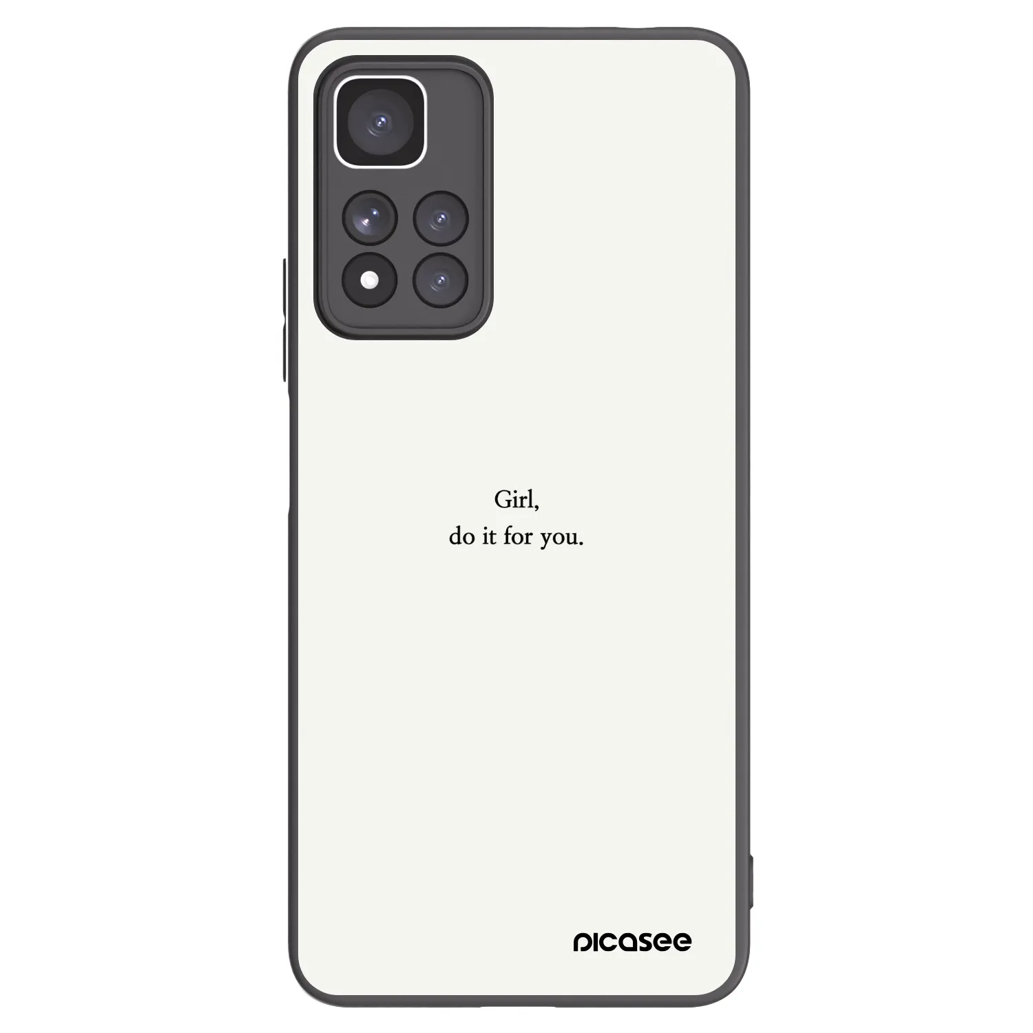 Picasee silikónový čierny obal pre Xiaomi Redmi Note 11 Pro+ 5G - Girl, do it for you