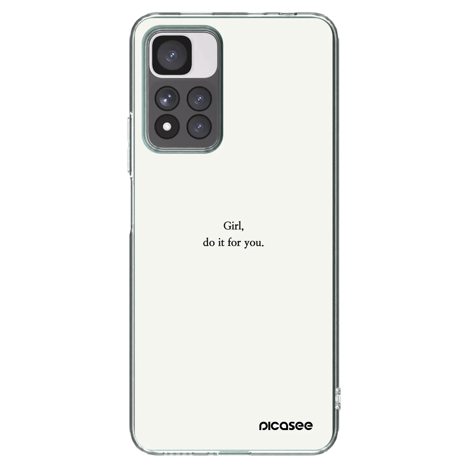 Picasee silikónový prehľadný obal pre Xiaomi Redmi Note 11 Pro+ 5G - Girl, do it for you