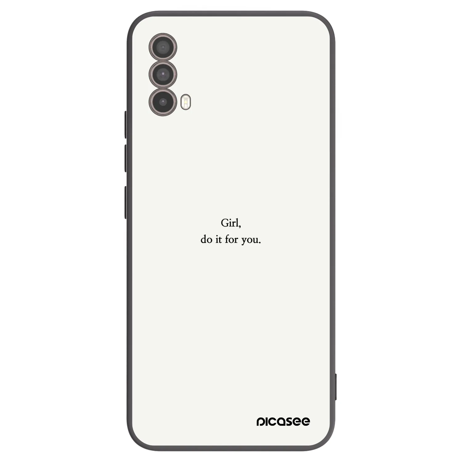 Picasee silikónový čierny obal pre Motorola Moto E40 - Girl, do it for you