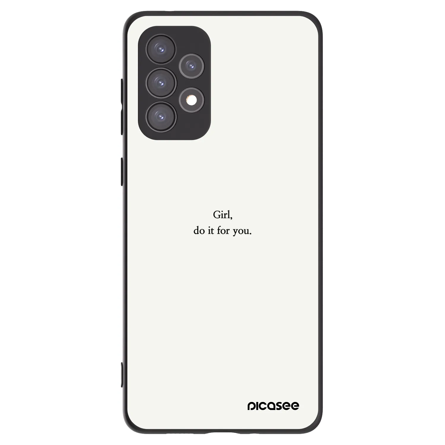 Picasee silikónový čierny obal pre Samsung Galaxy A73 5G - Girl, do it for you