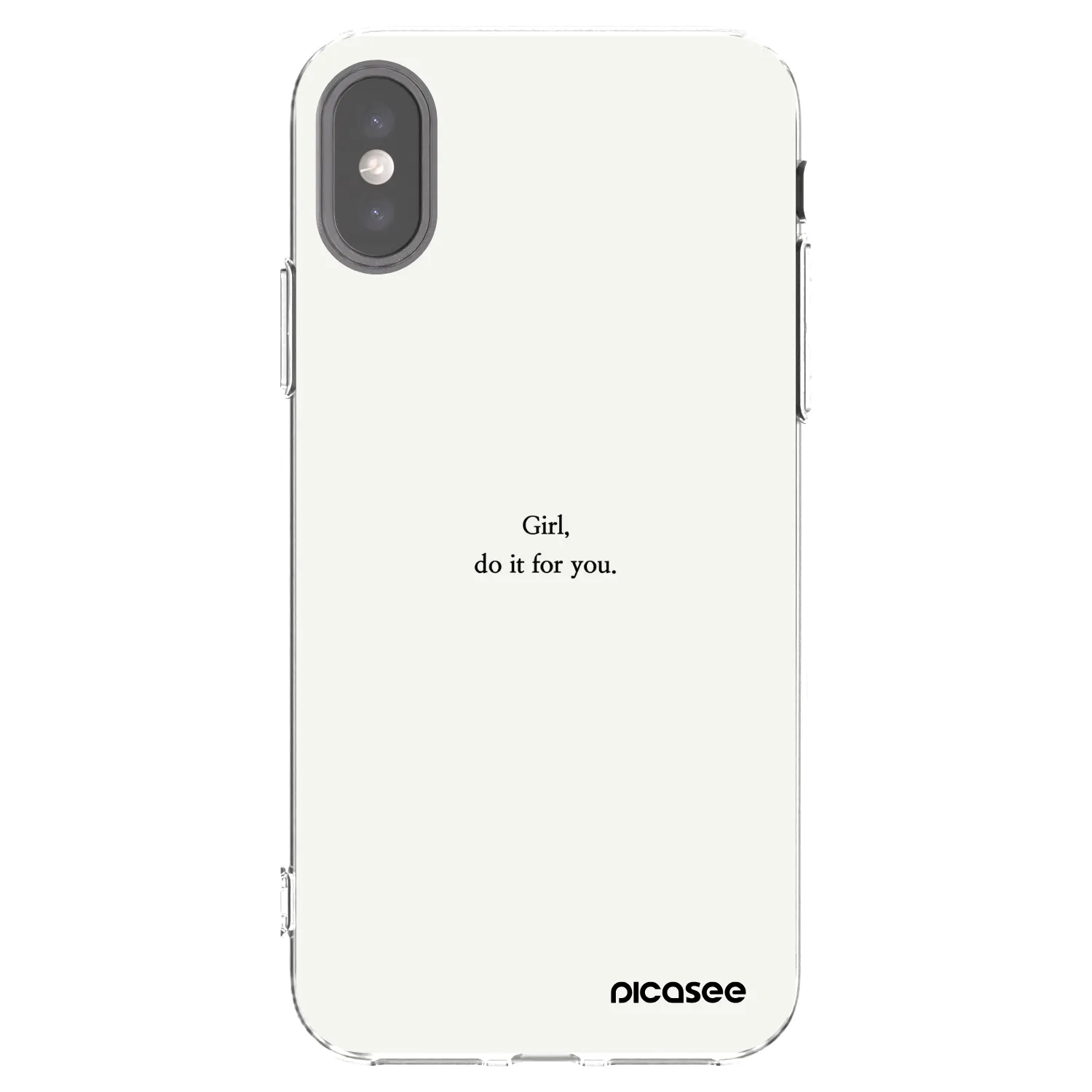 Picasee silikónový prehľadný obal pre Apple iPhone X/XS - Girl, do it for you