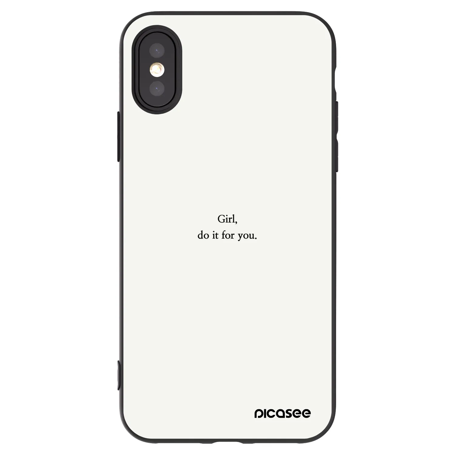 Picasee silikónový čierny obal pre Apple iPhone X/XS - Girl, do it for you