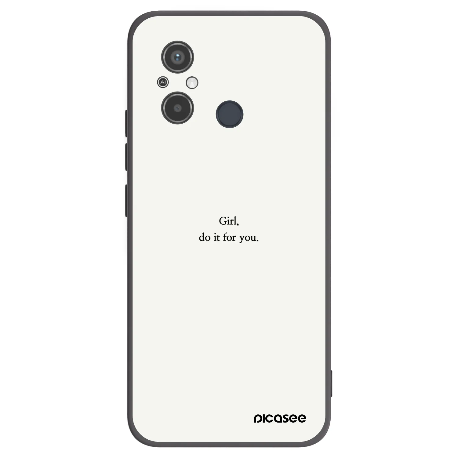 Picasee silikónový čierny obal pre Xiaomi Redmi 12C - Girl, do it for you