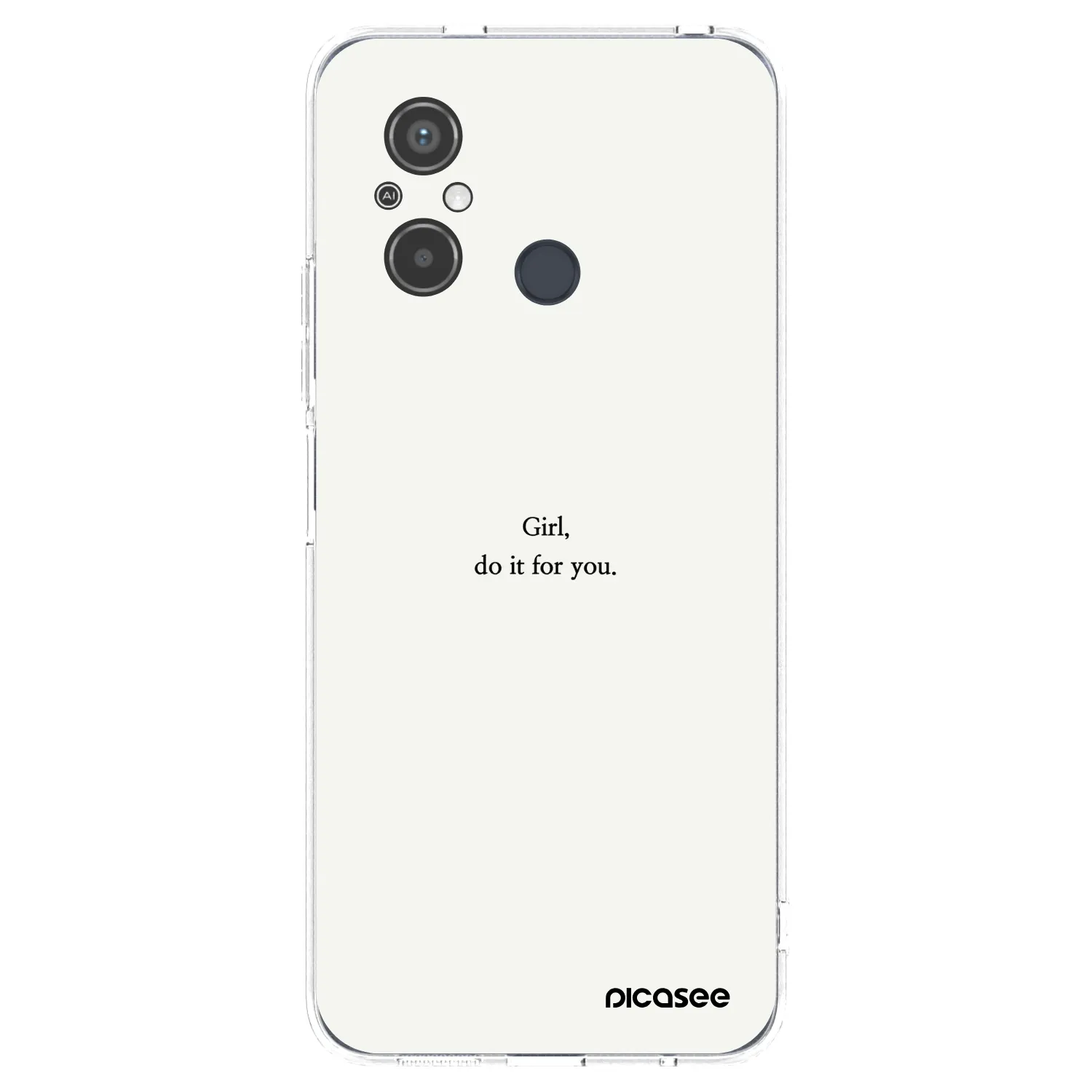 Picasee silikónový prehľadný obal pre Xiaomi Redmi 12C - Girl, do it for you