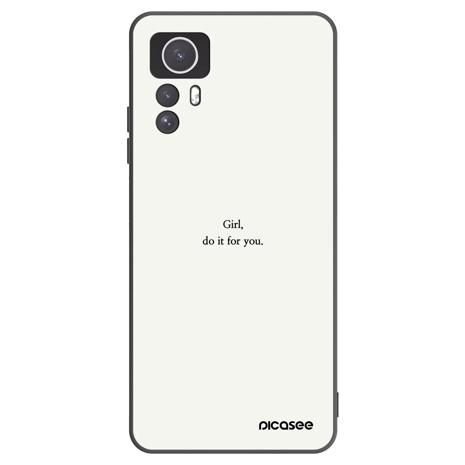 Picasee silikónový čierny obal pre Xiaomi Redmi Note 12S - Girl, do it for you