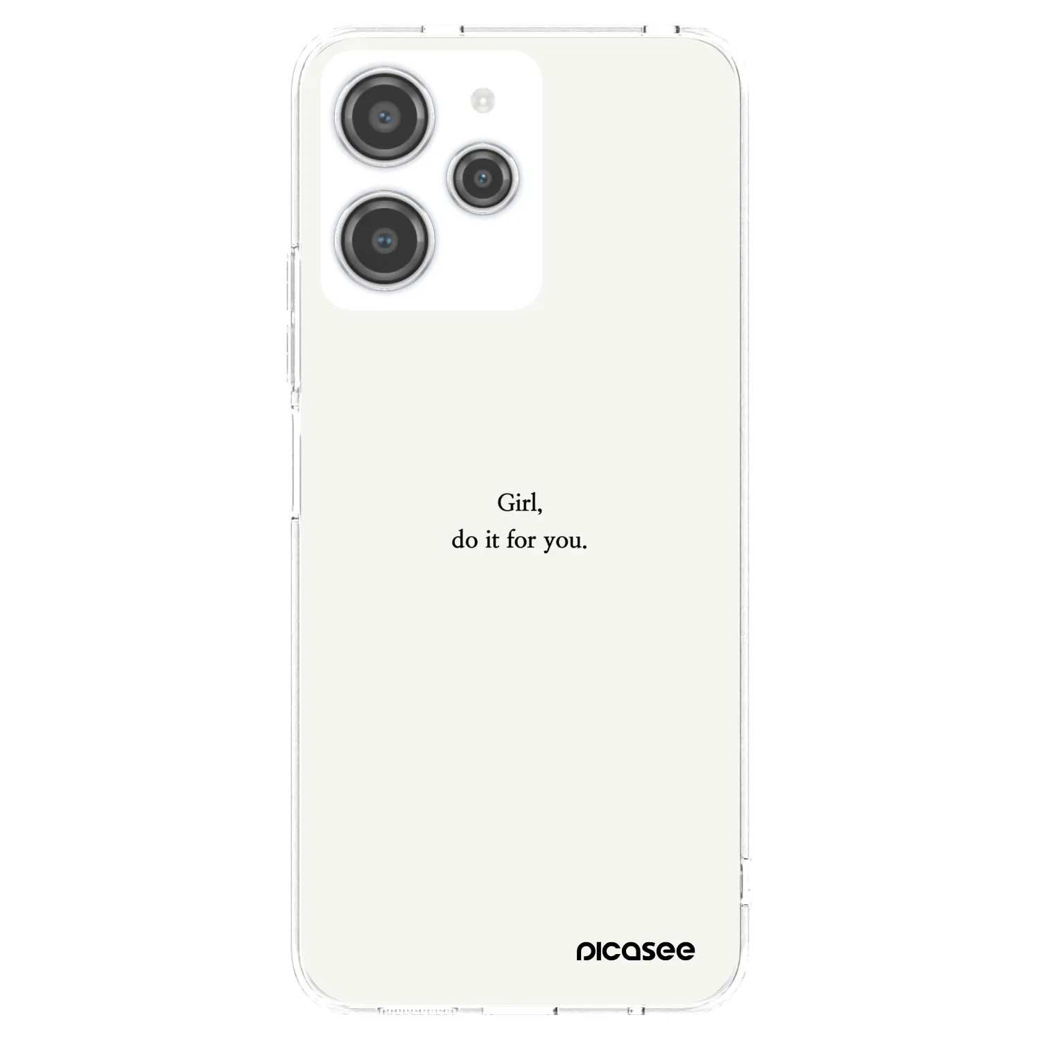 Picasee silikónový prehľadný obal pre Xiaomi Redmi 12 4G - Girl, do it for you