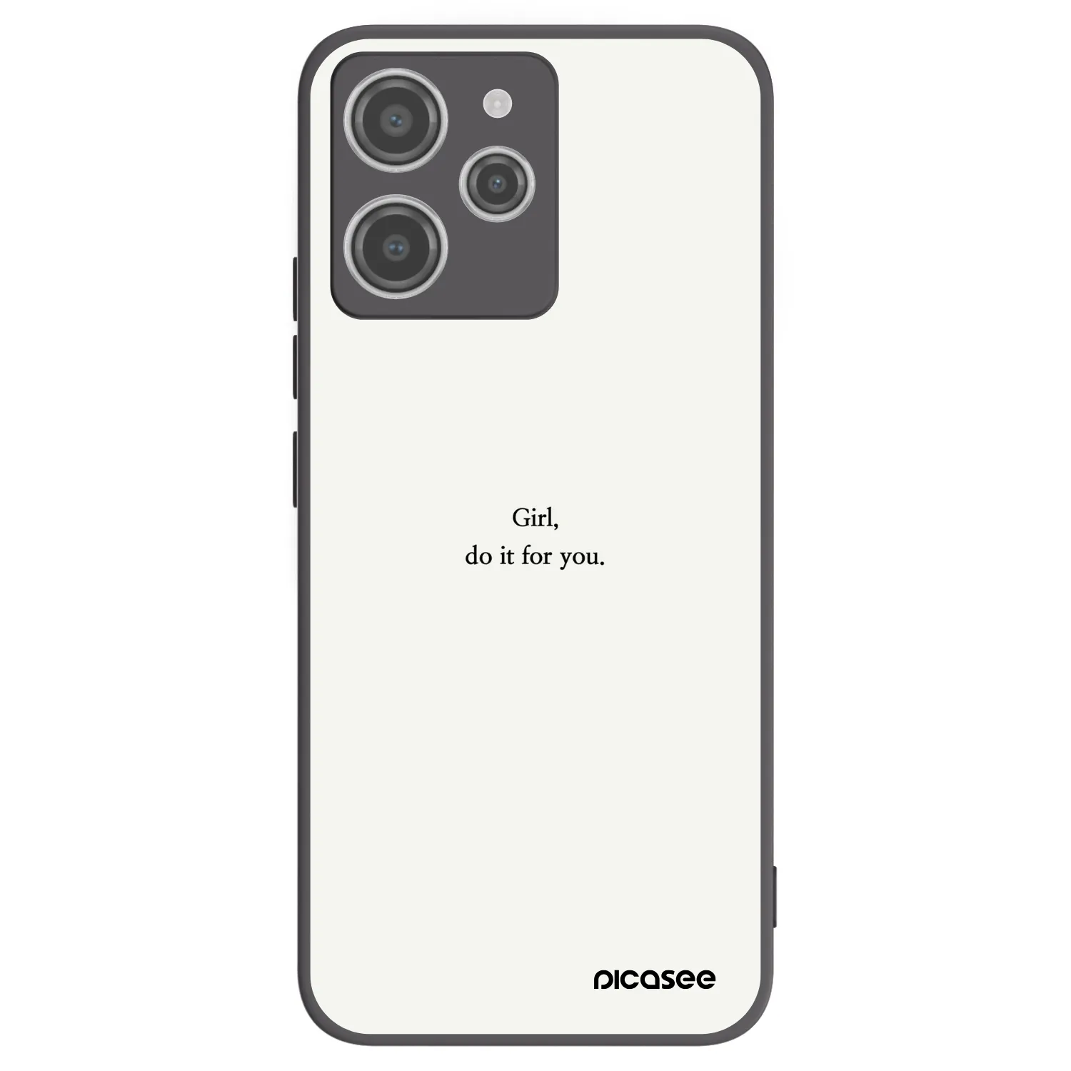 Picasee silikónový čierny obal pre Xiaomi Redmi 12 4G - Girl, do it for you