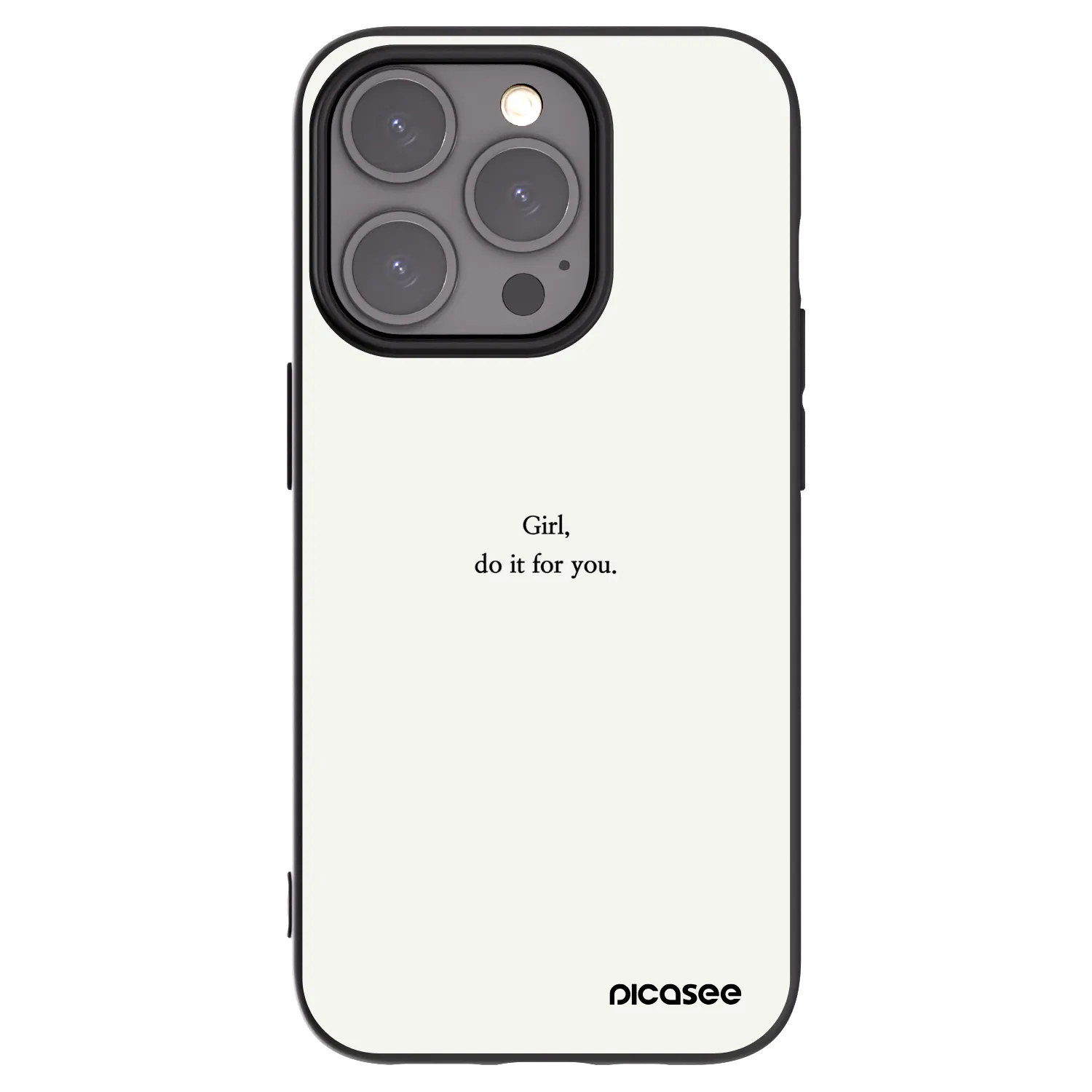 Picasee silikónový čierny obal pre Apple iPhone 15 Pro - Girl, do it for you