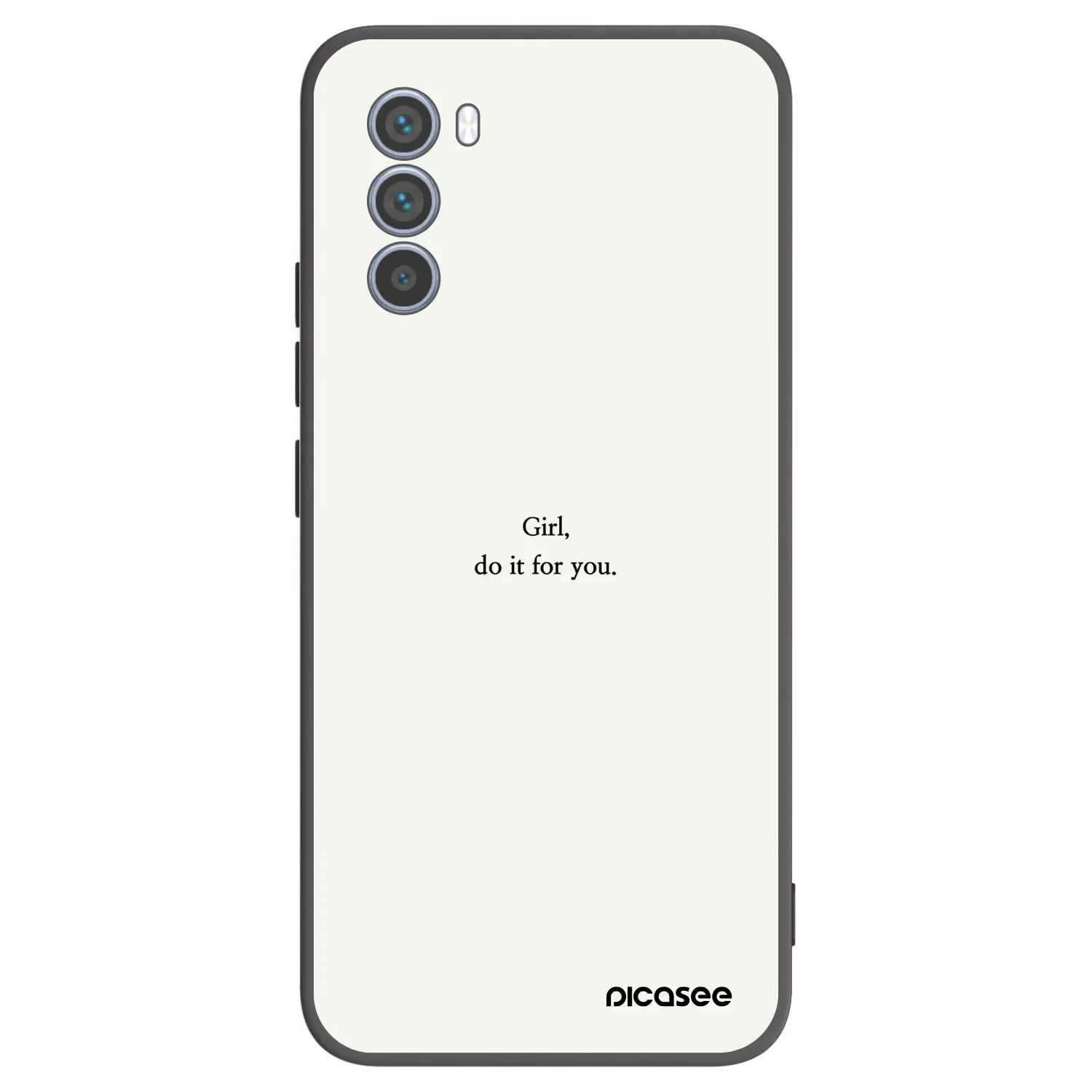 Picasee silikónový čierny obal pre Motorola Moto G62 - Girl, do it for you