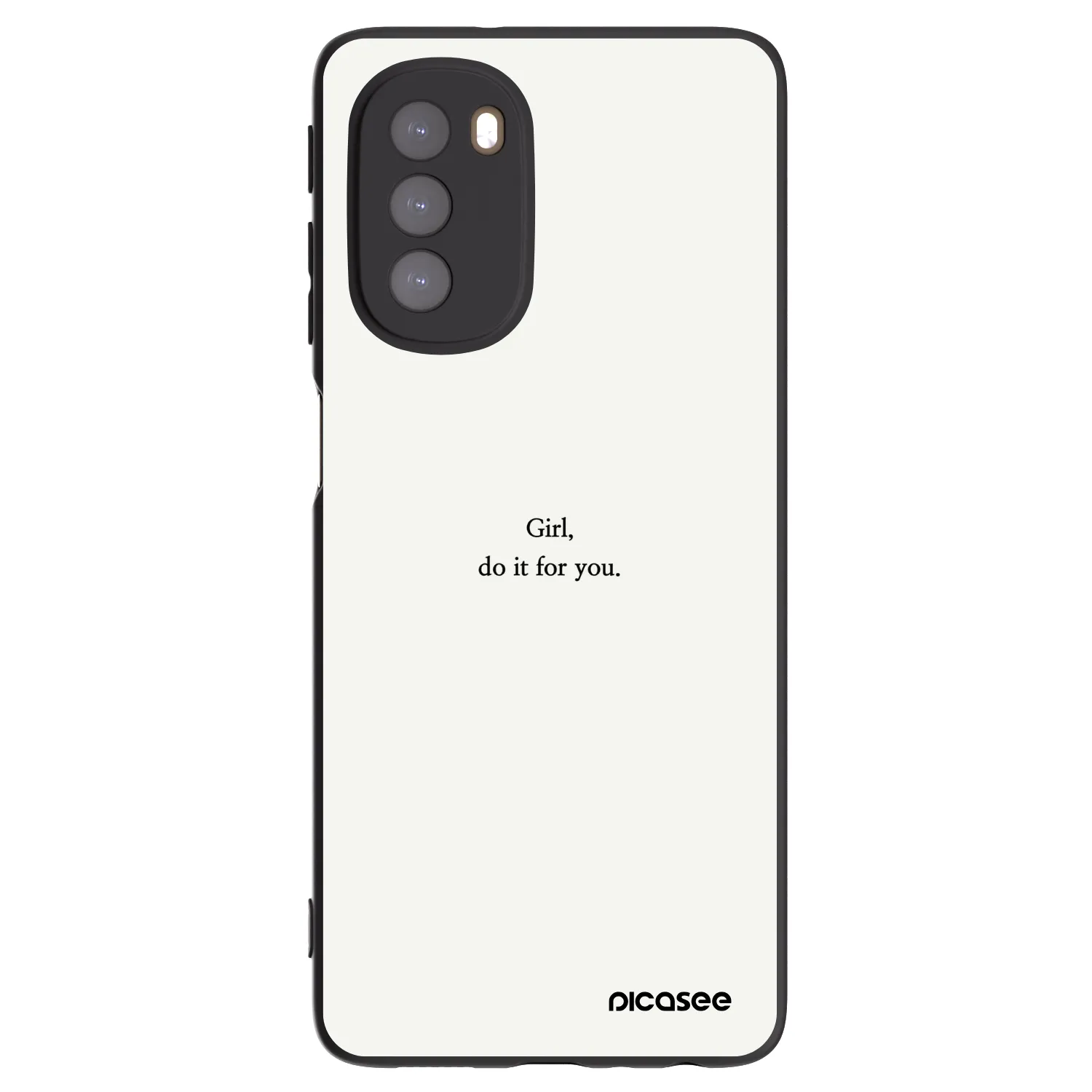Picasee silikónový čierny obal pre Motorola Moto G51 - Girl, do it for you