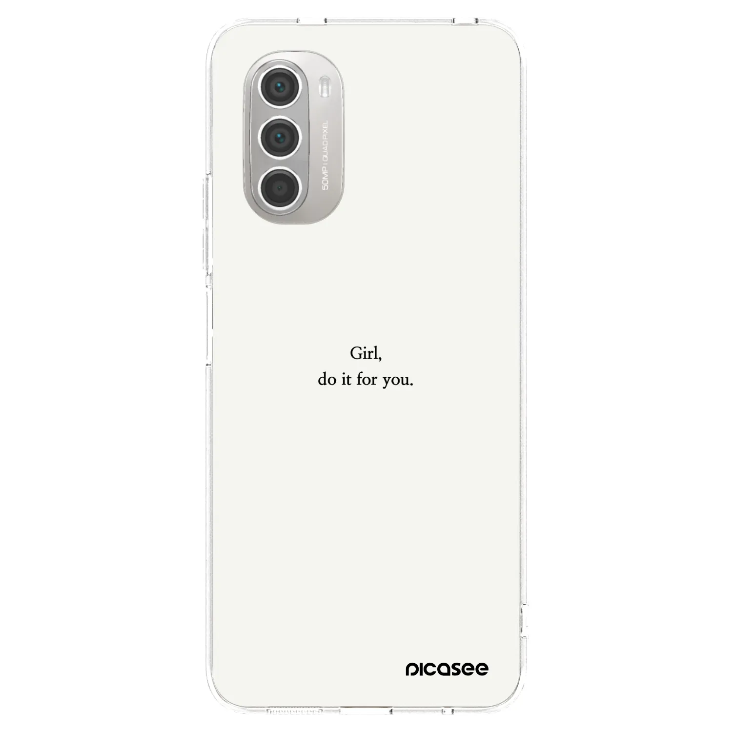 Picasee silikónový prehľadný obal pre Motorola Moto G51 - Girl, do it for you