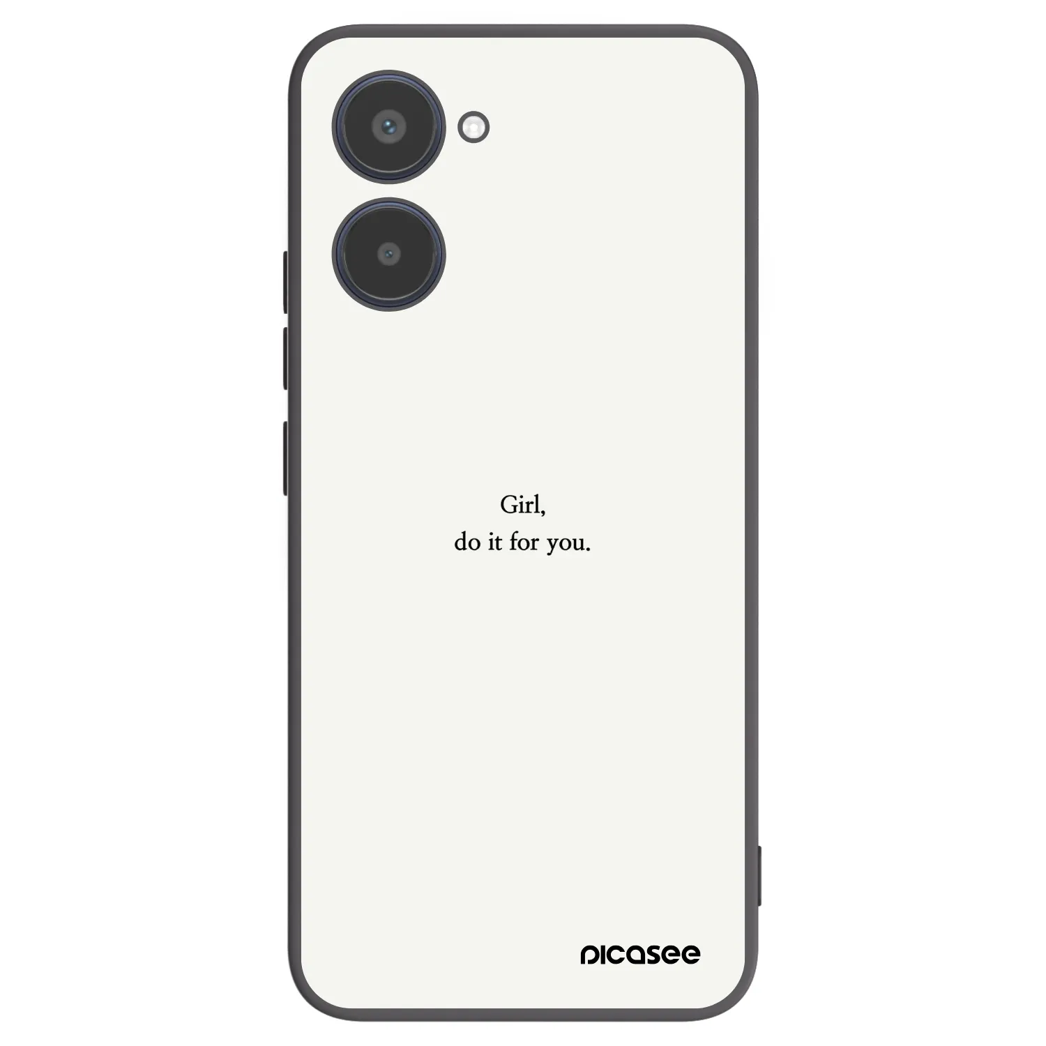 Picasee silikónový čierny obal pre Realme 10 4G - Girl, do it for you