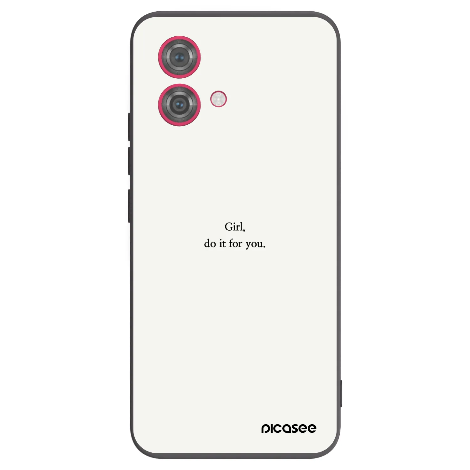Picasee silikónový čierny obal pre Motorola Moto G84 5G - Girl, do it for you
