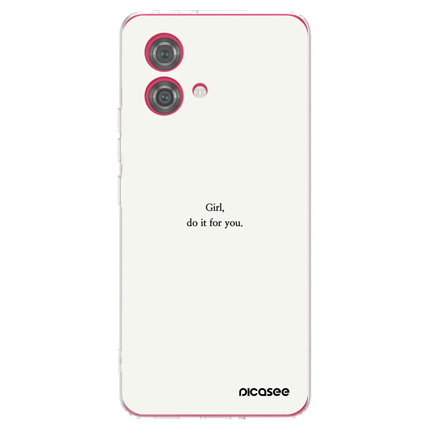 Picasee silikónový prehľadný obal pre Motorola Moto G84 5G - Girl, do it for you