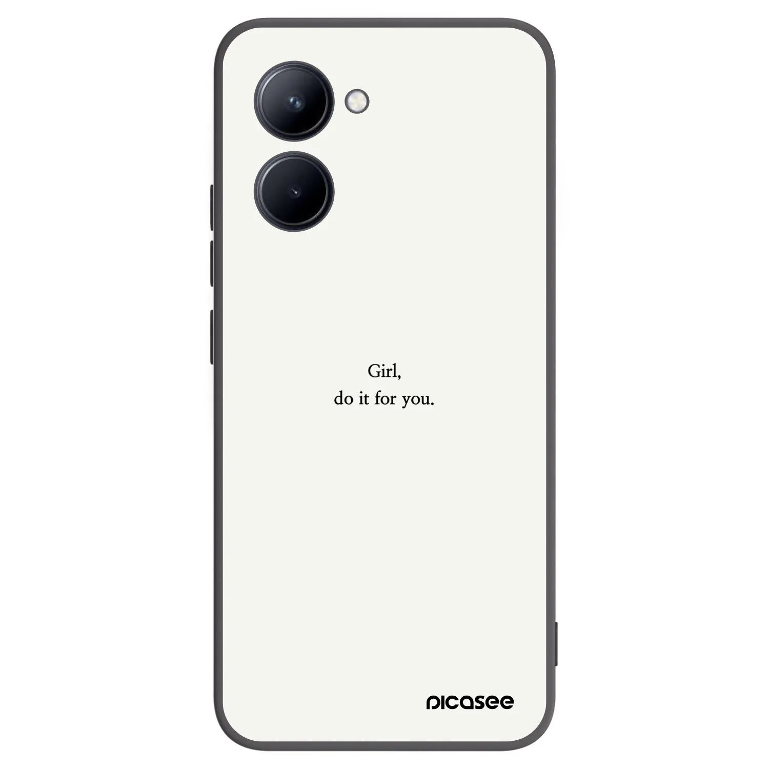 Picasee silikónový čierny obal pre Realme C33 (2023) - Girl, do it for you