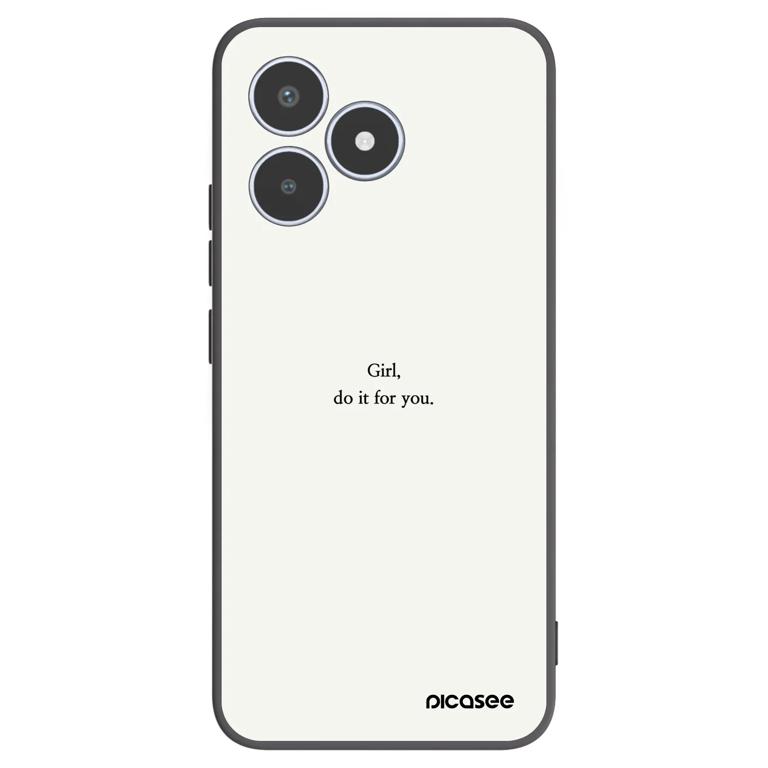 Picasee silikónový čierny obal pre Realme C53 - Girl, do it for you