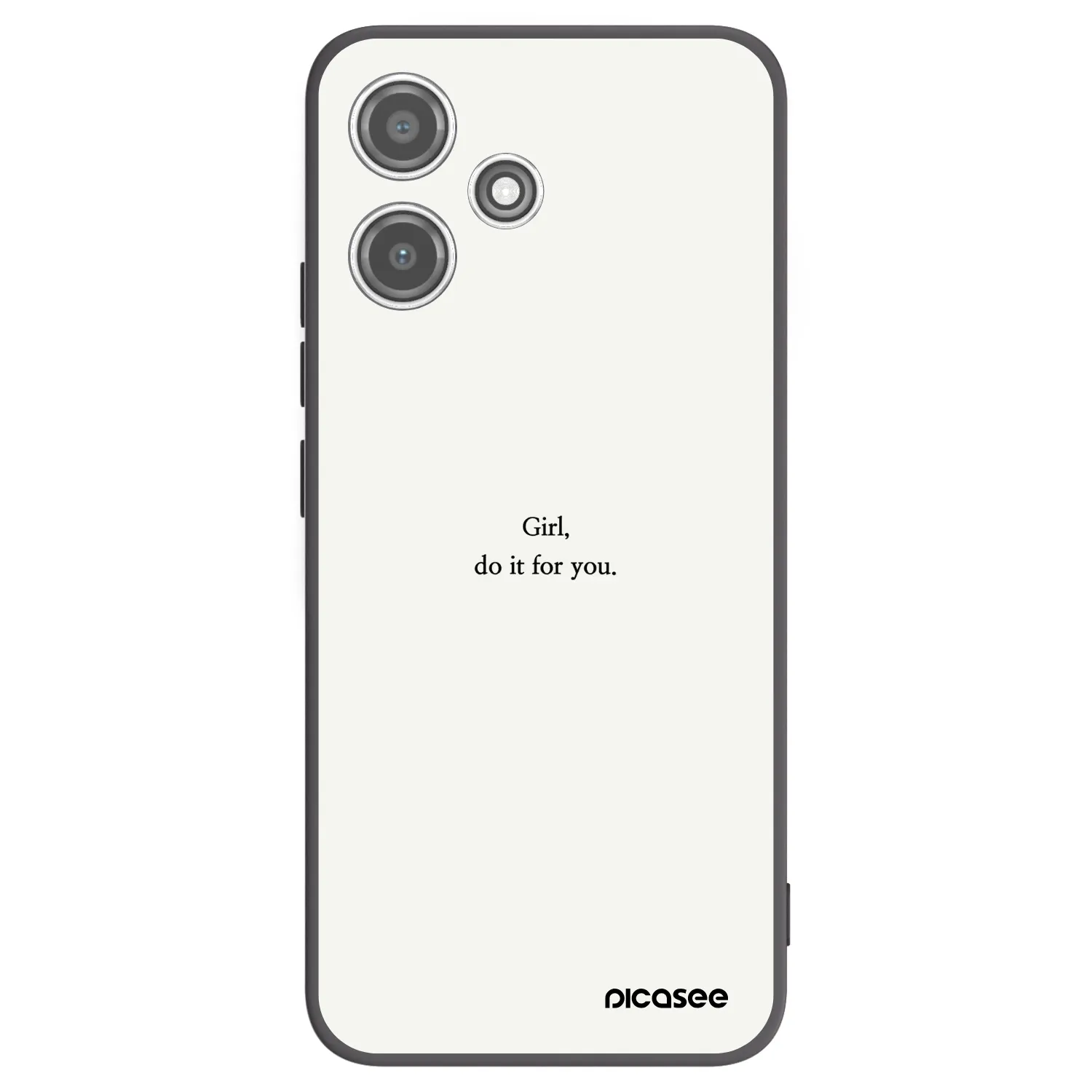Picasee silikónový čierny obal pre Xiaomi Redmi 12 5G - Girl, do it for you