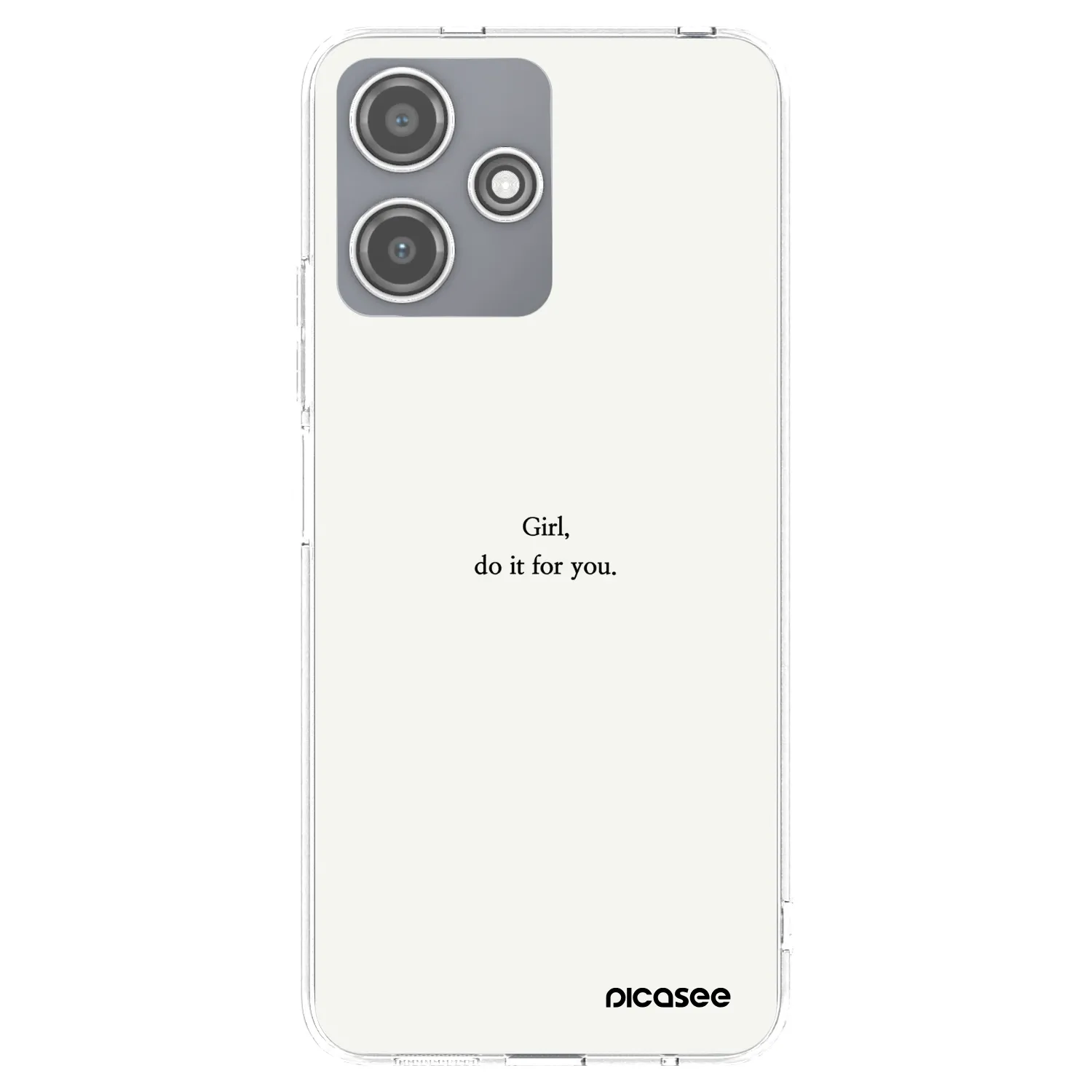 Picasee silikónový prehľadný obal pre Xiaomi Redmi 12 5G - Girl, do it for you