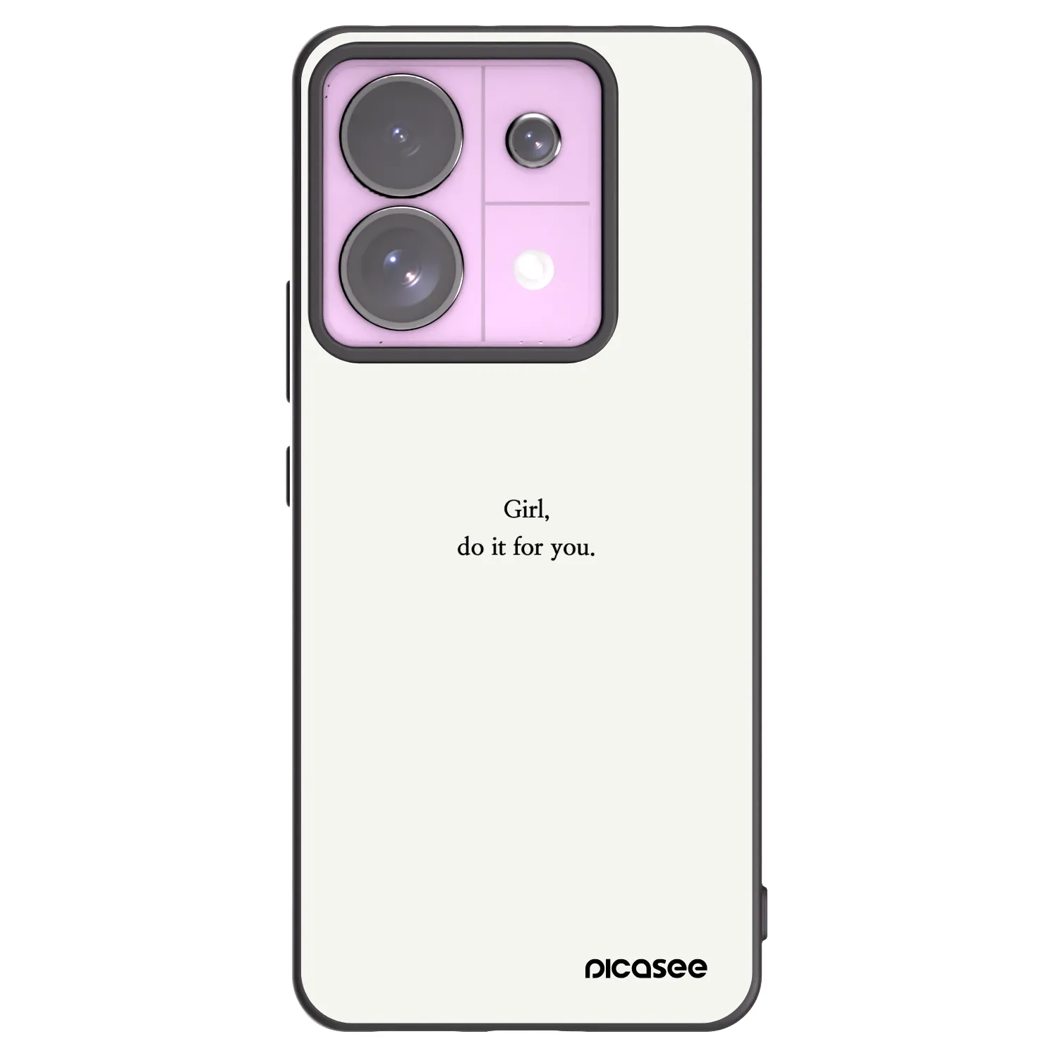 Picasee silikónový čierny obal pre Xiaomi Redmi Note 13 Pro 5G - Girl, do it for you
