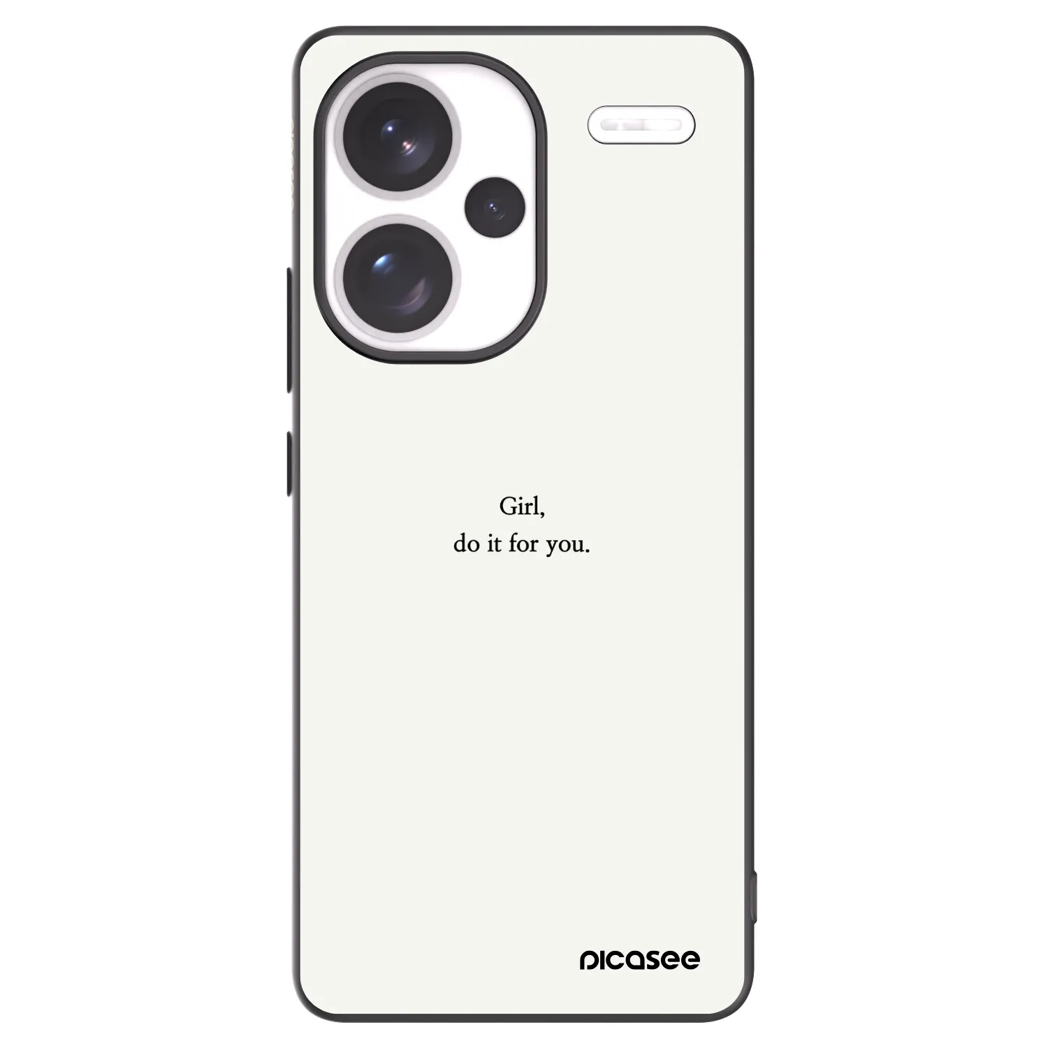 Picasee silikónový čierny obal pre Xiaomi Redmi Note 13 Pro+ 5G - Girl, do it for you