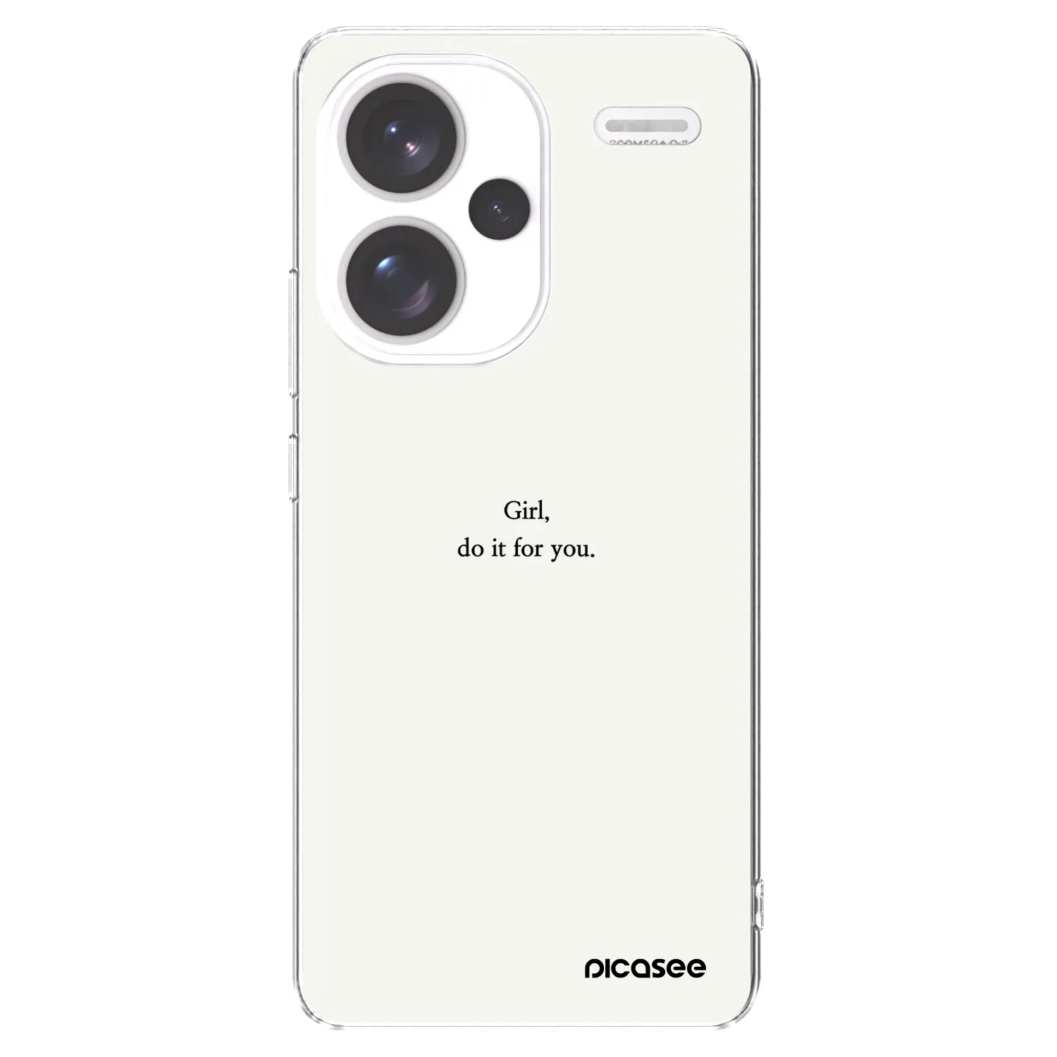 Picasee silikónový prehľadný obal pre Xiaomi Redmi Note 13 Pro+ 5G - Girl, do it for you