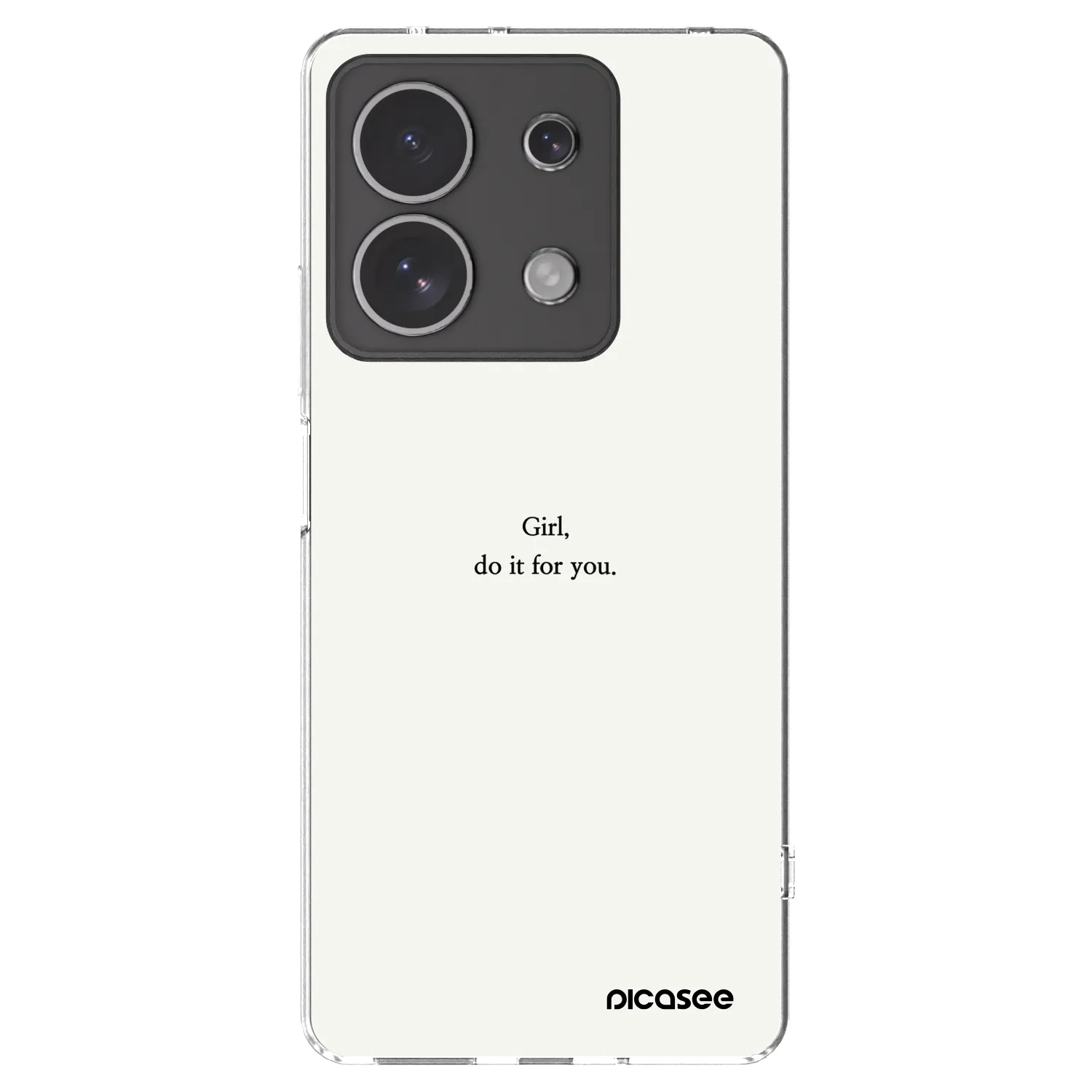 Picasee silikónový prehľadný obal pre Xiaomi Redmi Note 13 4G - Girl, do it for you