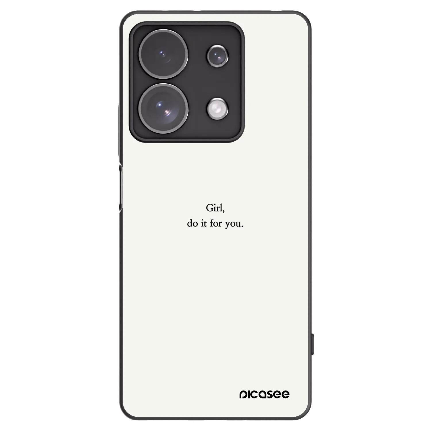 Picasee silikónový čierny obal pre Xiaomi Redmi Note 13 Pro 4G - Girl, do it for you