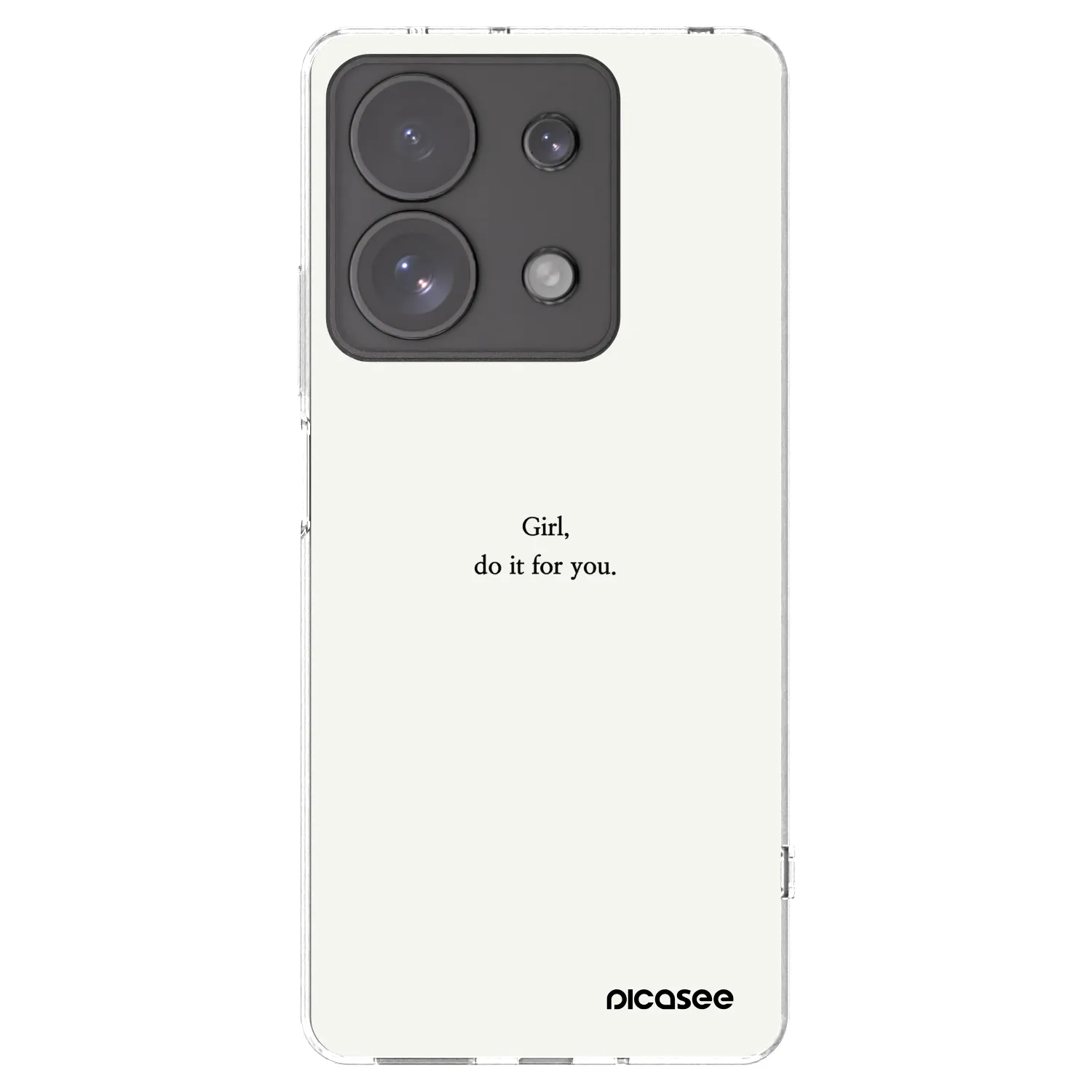 Picasee silikónový prehľadný obal pre Xiaomi Redmi Note 13 Pro 4G - Girl, do it for you