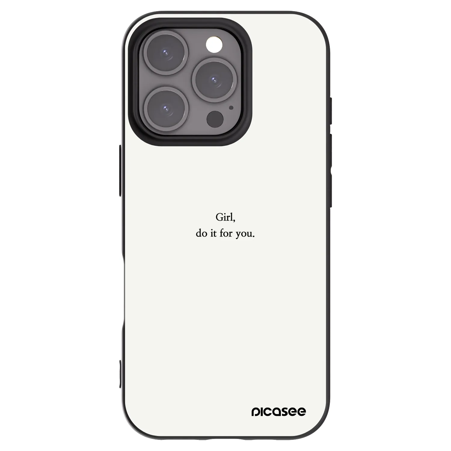 Picasee silikónový čierny obal pre Apple iPhone 16 Pro - Girl, do it for you
