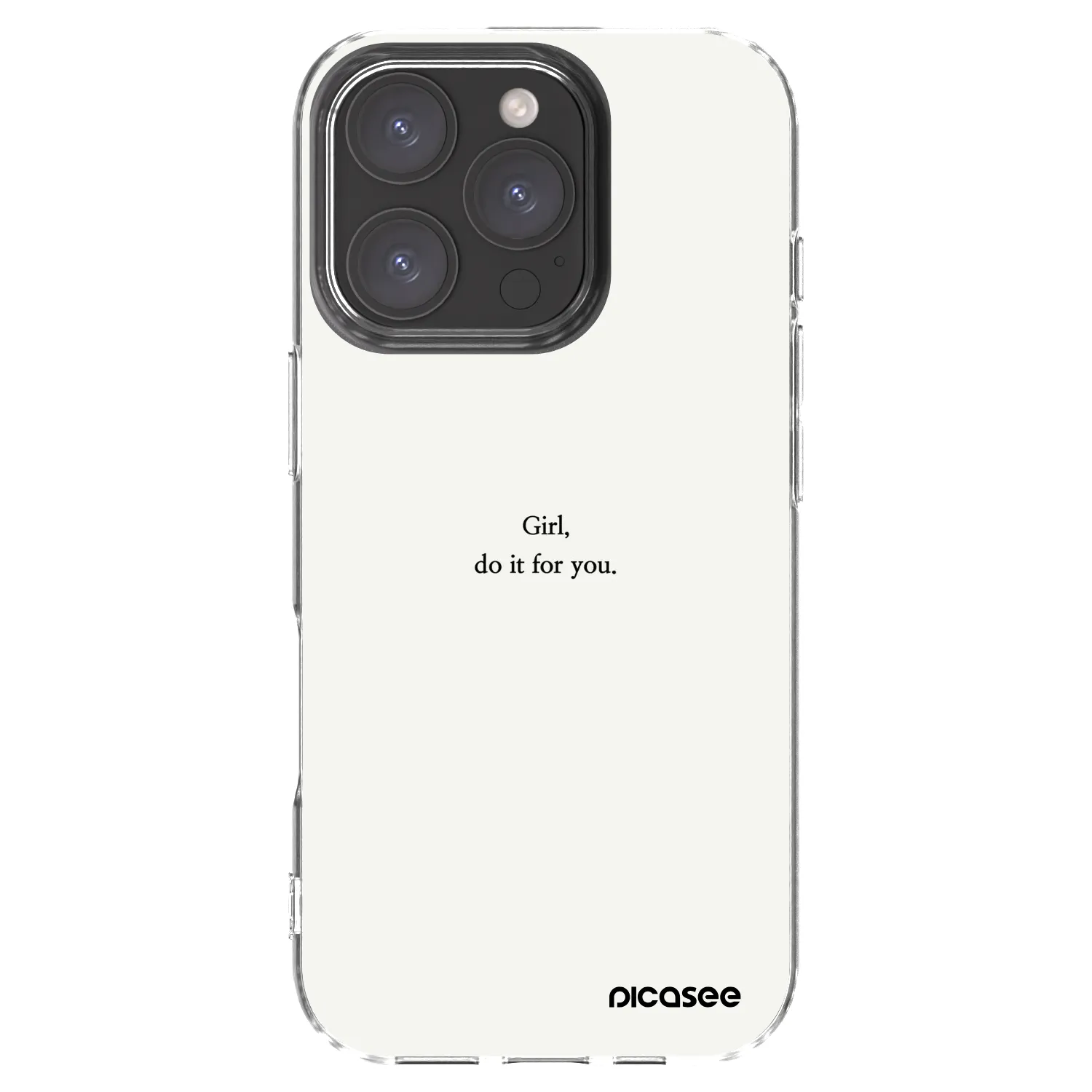 Picasee silikónový prehľadný obal pre Apple iPhone 16 Pro - Girl, do it for you