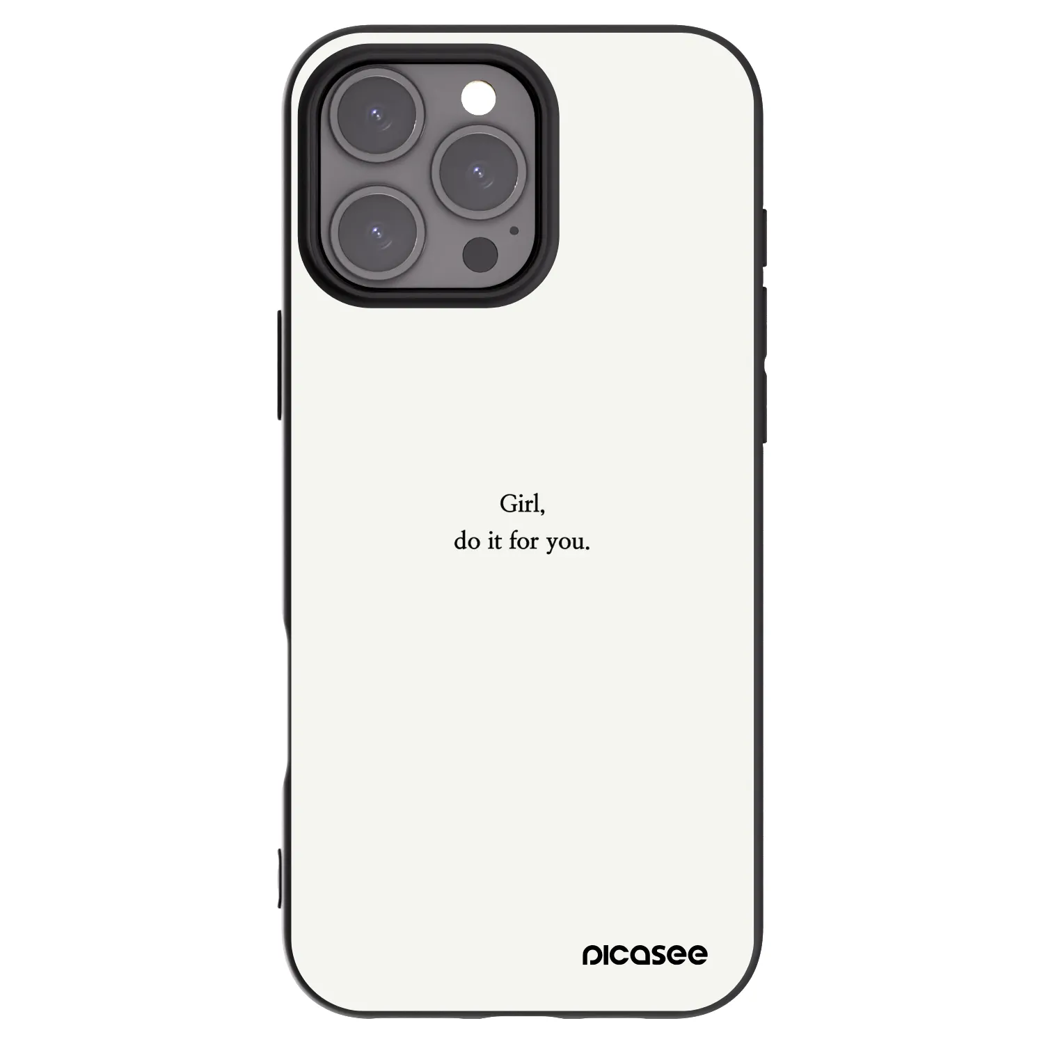 Picasee silikónový čierny obal pre Apple iPhone 16 Pro Max - Girl, do it for you