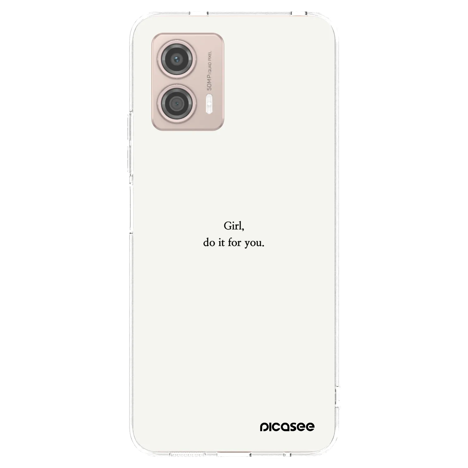 Picasee silikónový prehľadný obal pre Motorola Moto G53 5G - Girl, do it for you