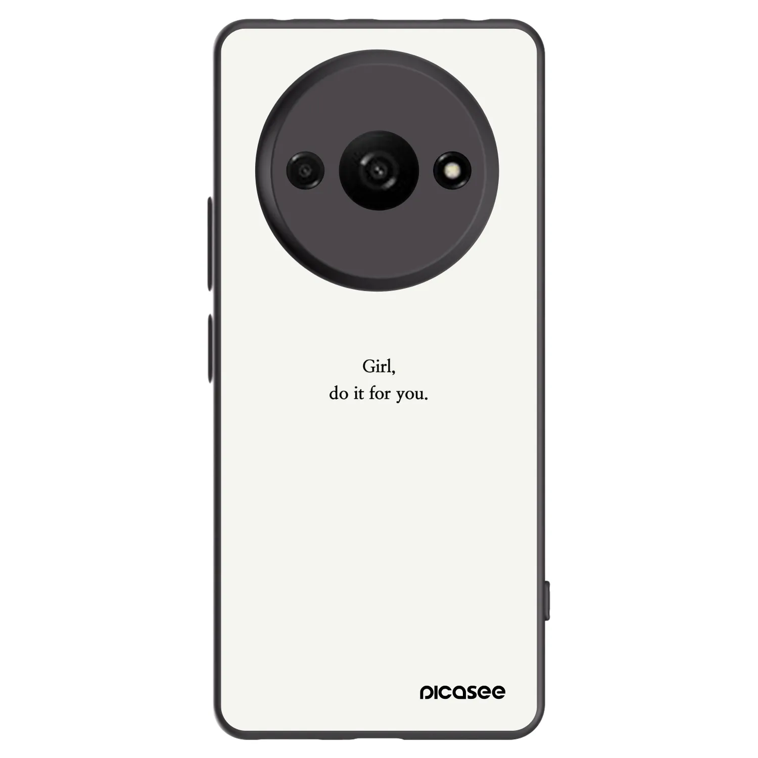 Picasee silikónový čierny obal pre Xiaomi Redmi A3 - Girl, do it for you