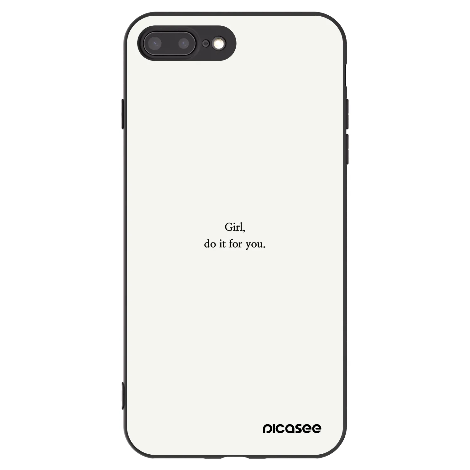 Picasee silikónový čierny obal pre Apple iPhone 7 Plus - Girl, do it for you
