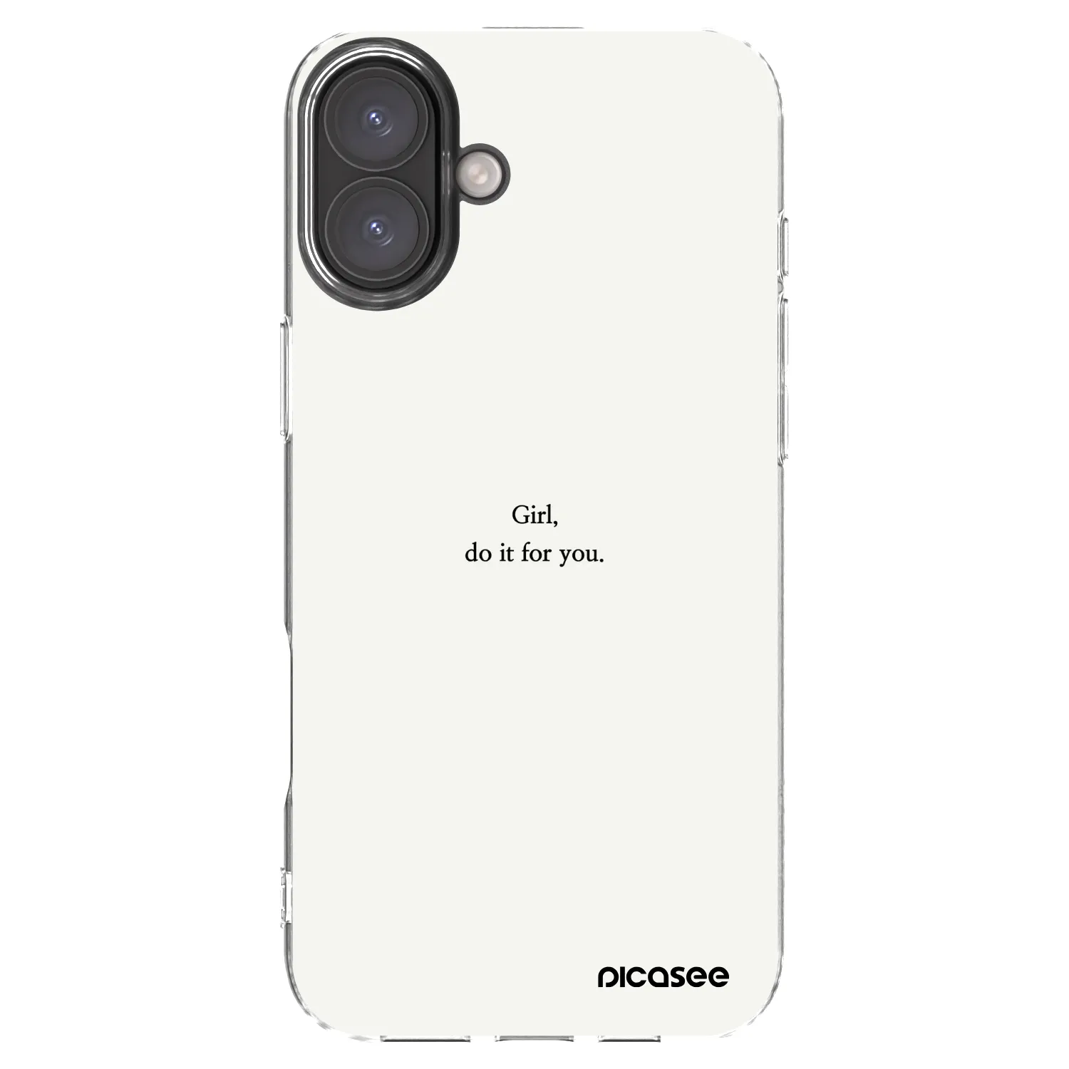 Picasee silikónový prehľadný obal pre Apple iPhone 16 Plus - Girl, do it for you
