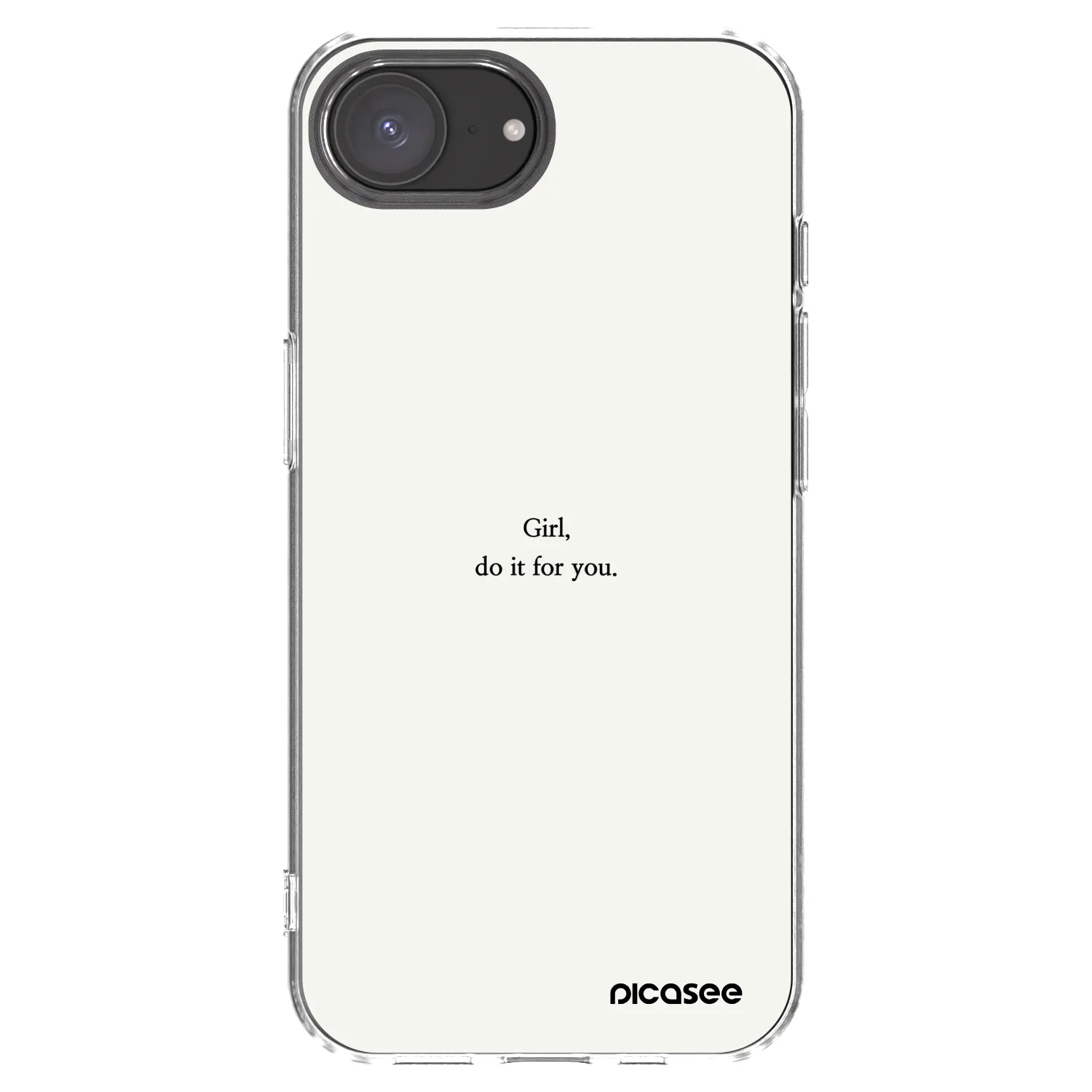 Picasee silikónový prehľadný obal pre Apple iPhone 16e - Girl, do it for you