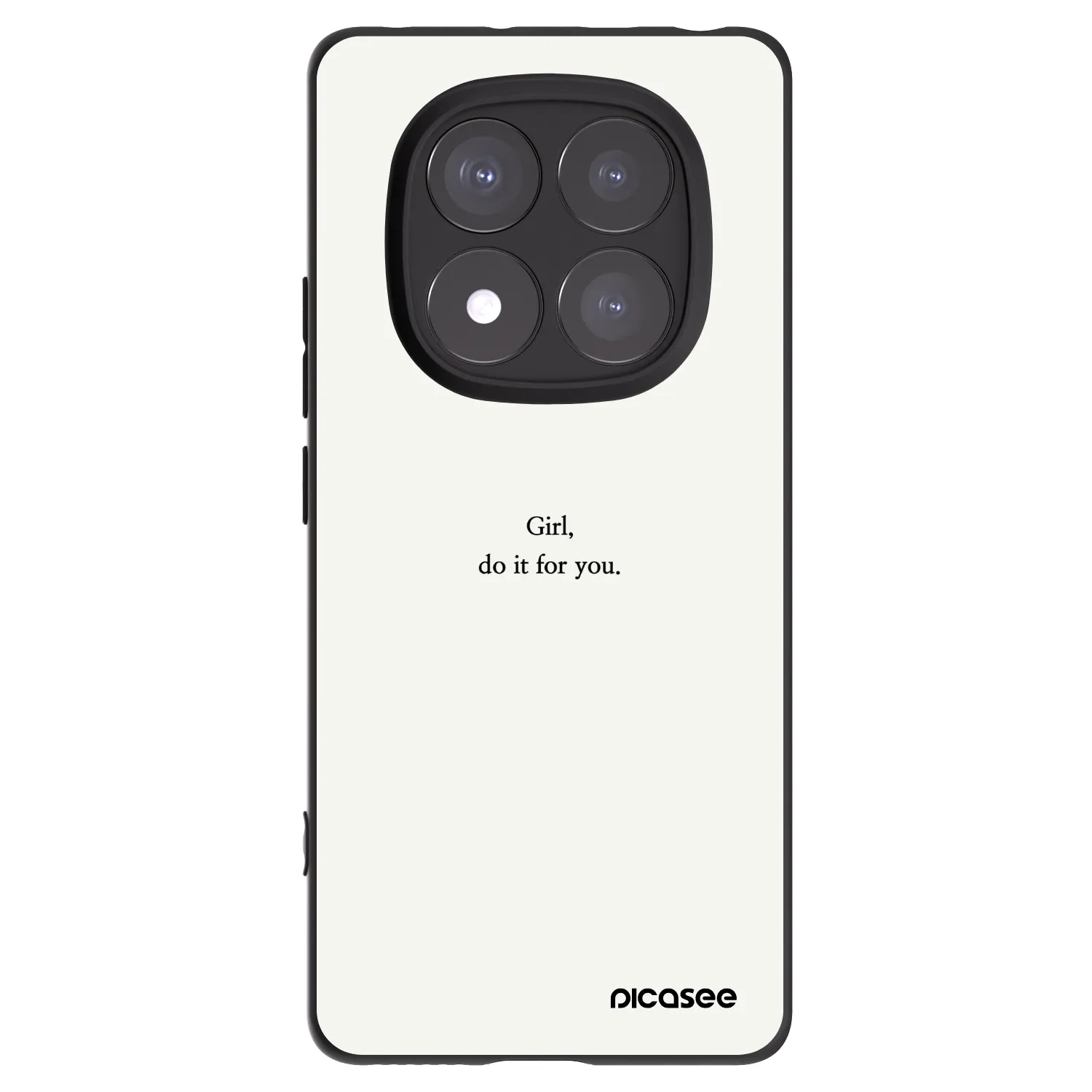 Picasee silikónový čierny obal pre Xiaomi Redmi Note 14 Pro 5G - Girl, do it for you