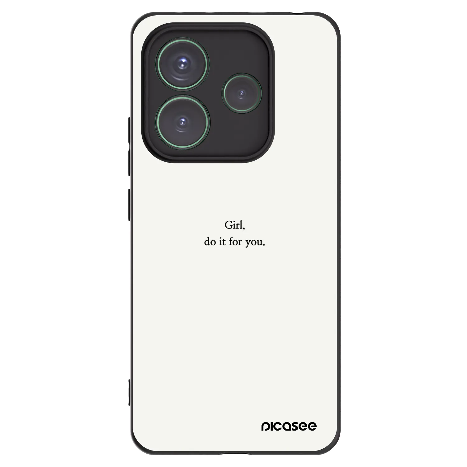 Picasee silikónový čierny obal pre Xiaomi Redmi Note 14 5G - Girl, do it for you