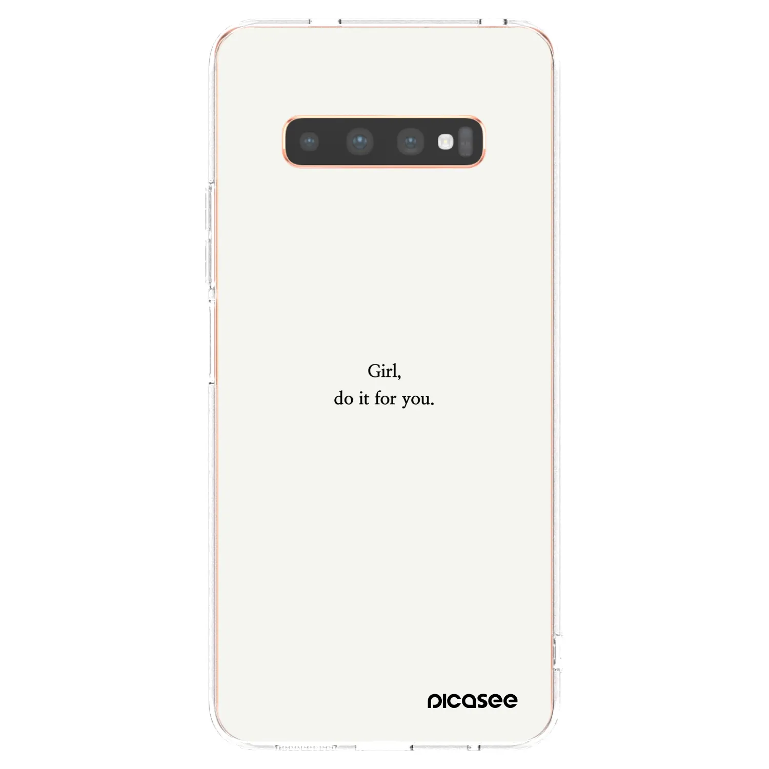 Picasee silikónový prehľadný obal pre Samsung Galaxy S10 Plus G975 - Girl, do it for you
