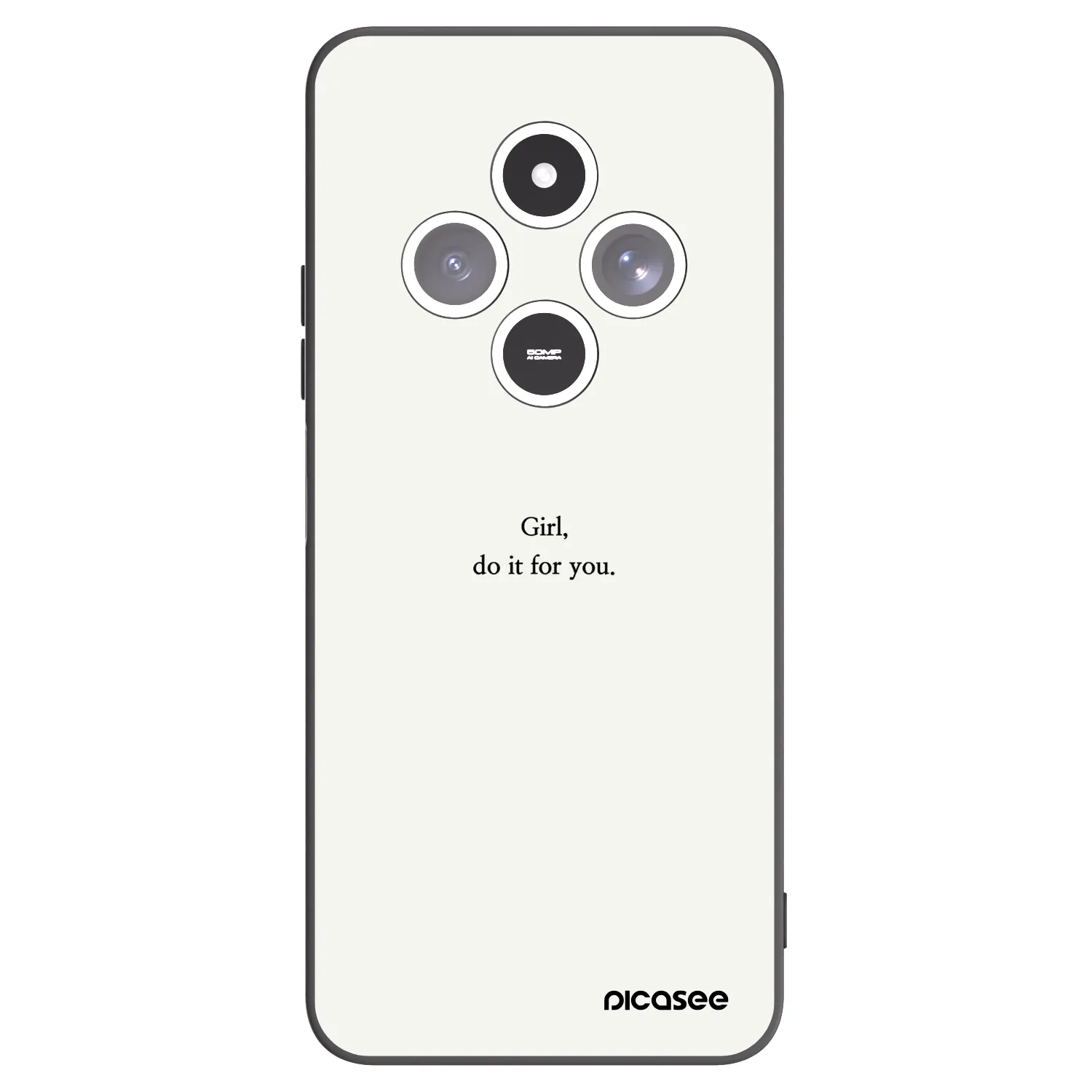 Picasee silikónový čierny obal pre Xiaomi Redmi 14C - Girl, do it for you