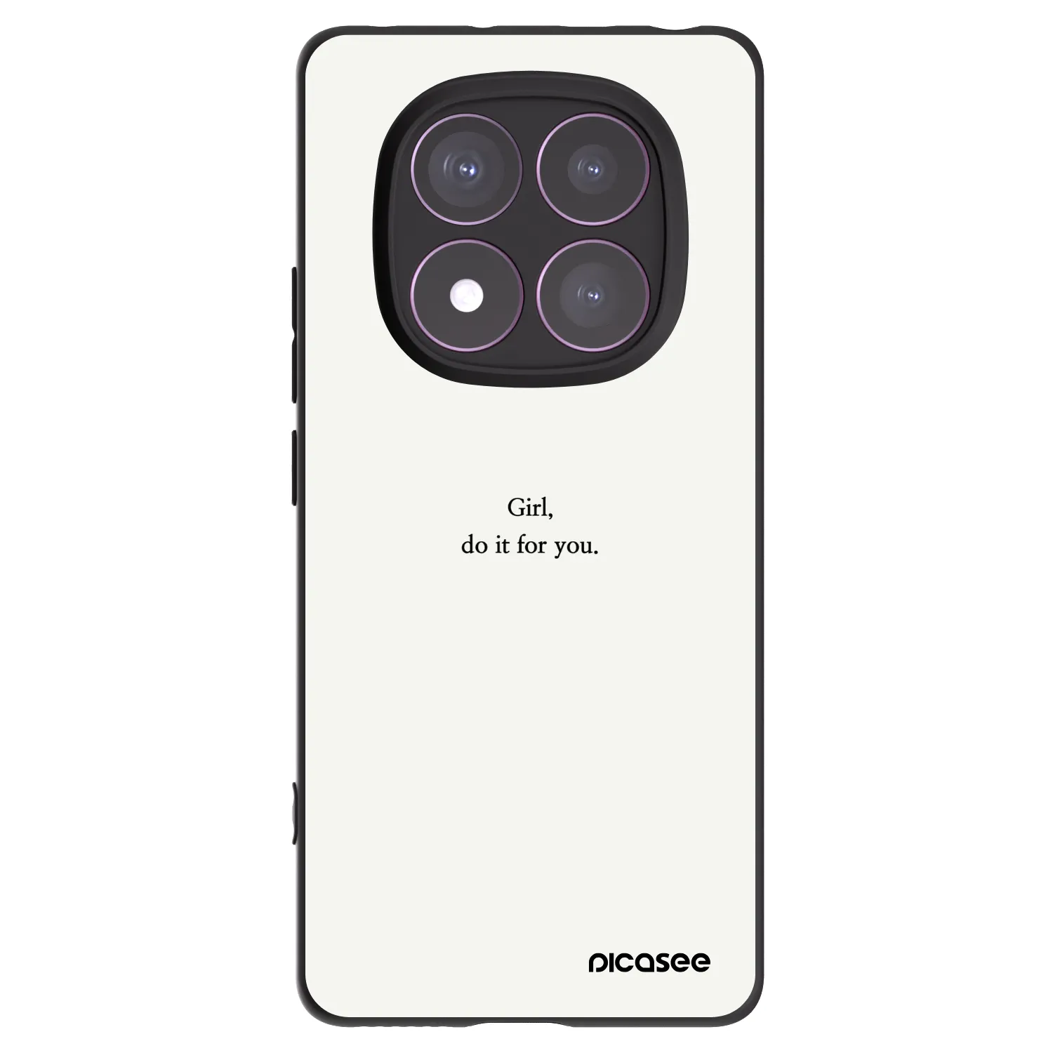 Picasee silikónový čierny obal pre Xiaomi Redmi Note 14 Pro 4G - Girl, do it for you