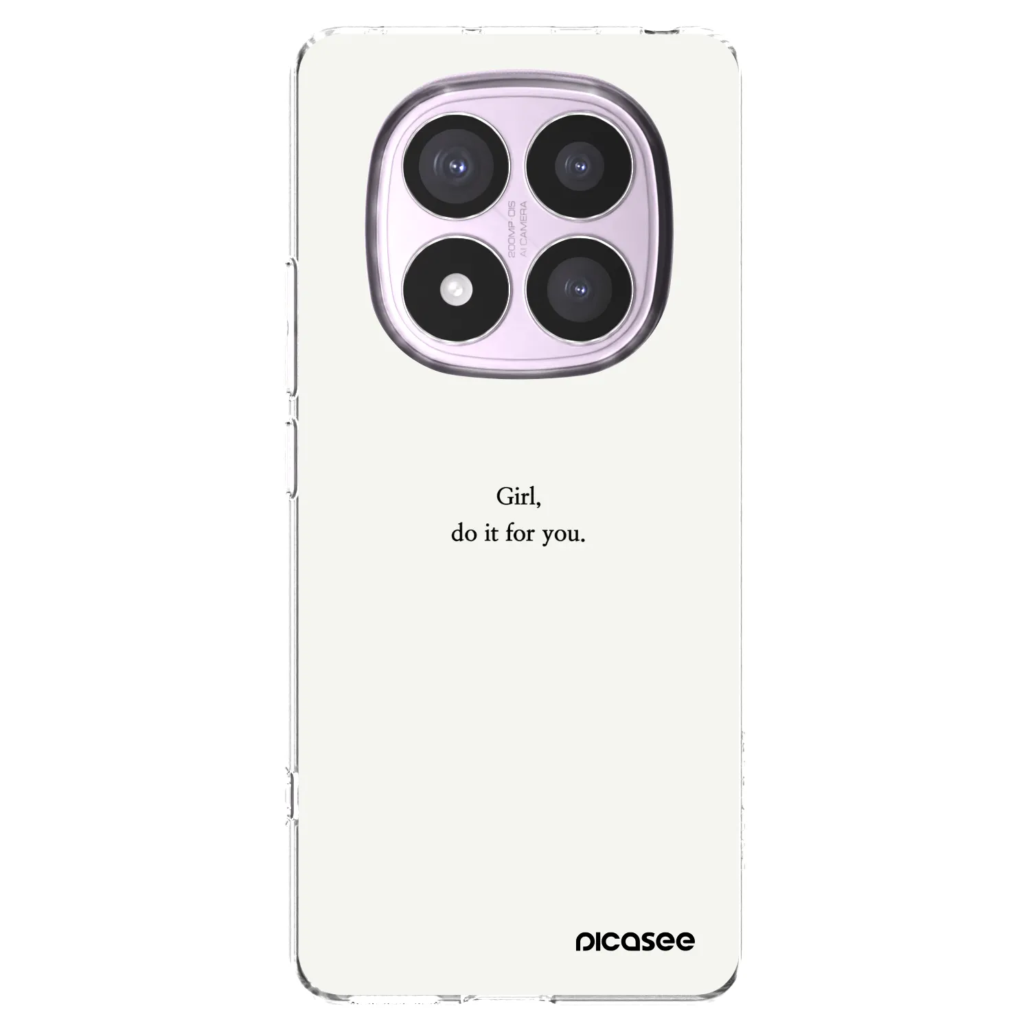 Picasee silikónový prehľadný obal pre Xiaomi Redmi Note 14 Pro 4G - Girl, do it for you