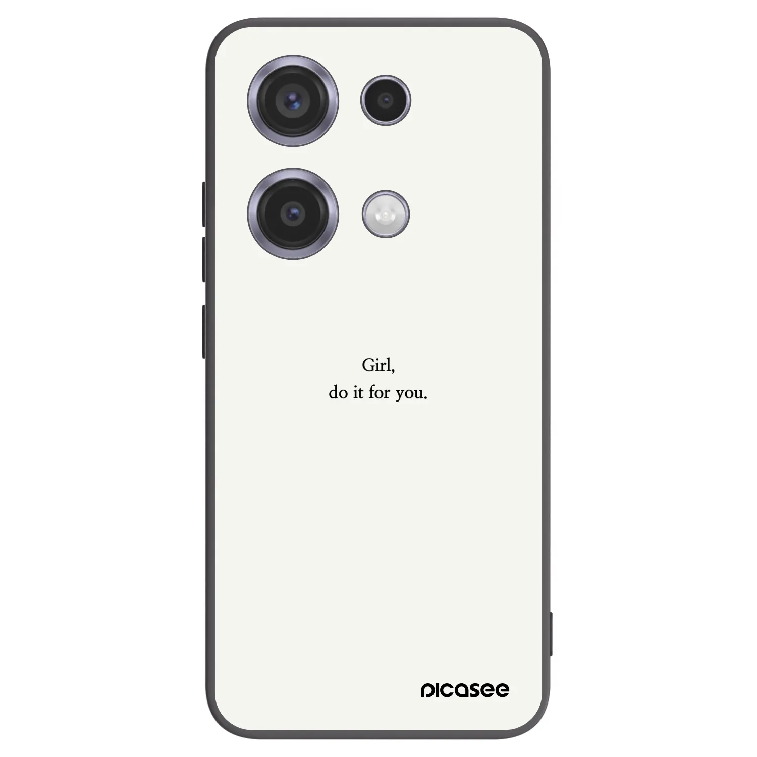 Picasee silikónový čierny obal pre Xiaomi Redmi Note 14S - Girl, do it for you