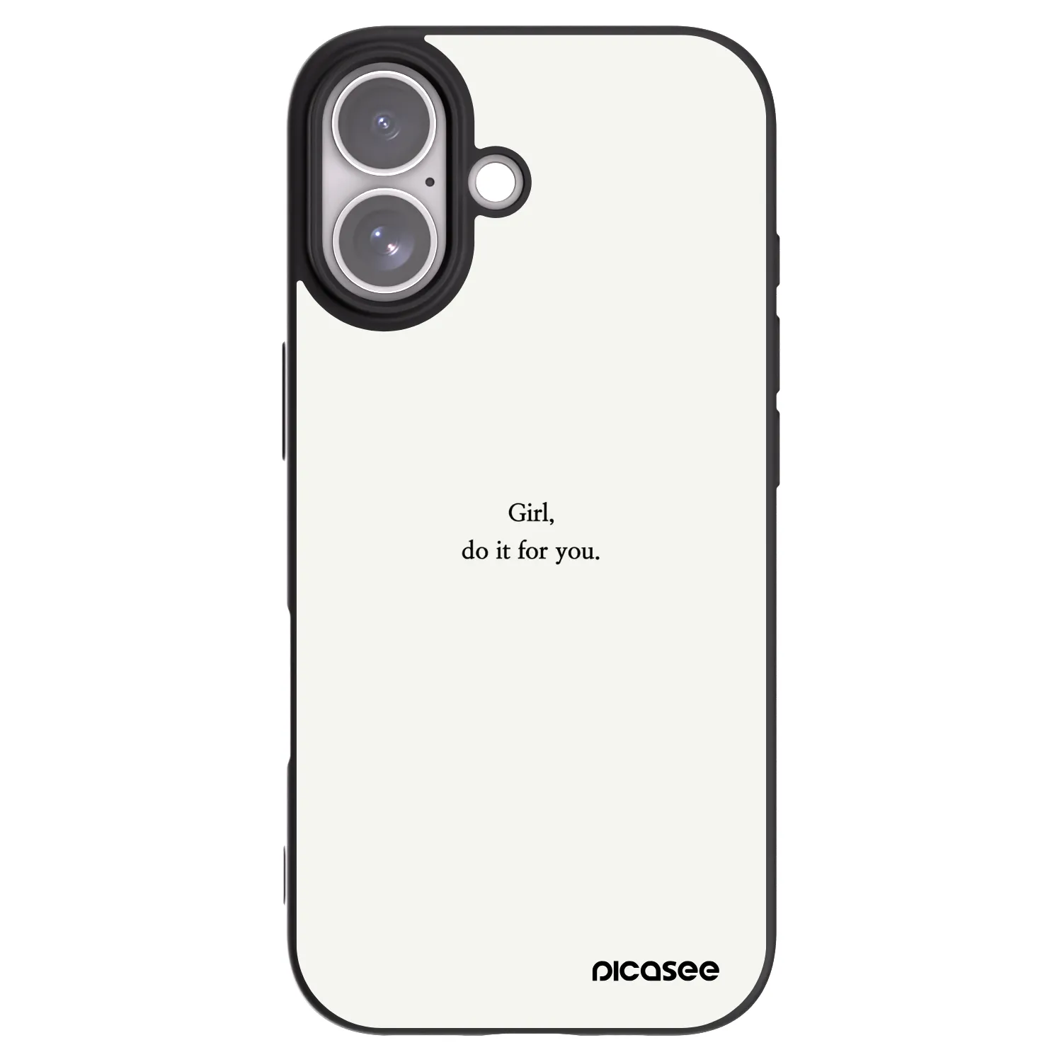 Picasee silikónový čierny obal pre Apple iPhone 17 - Girl, do it for you